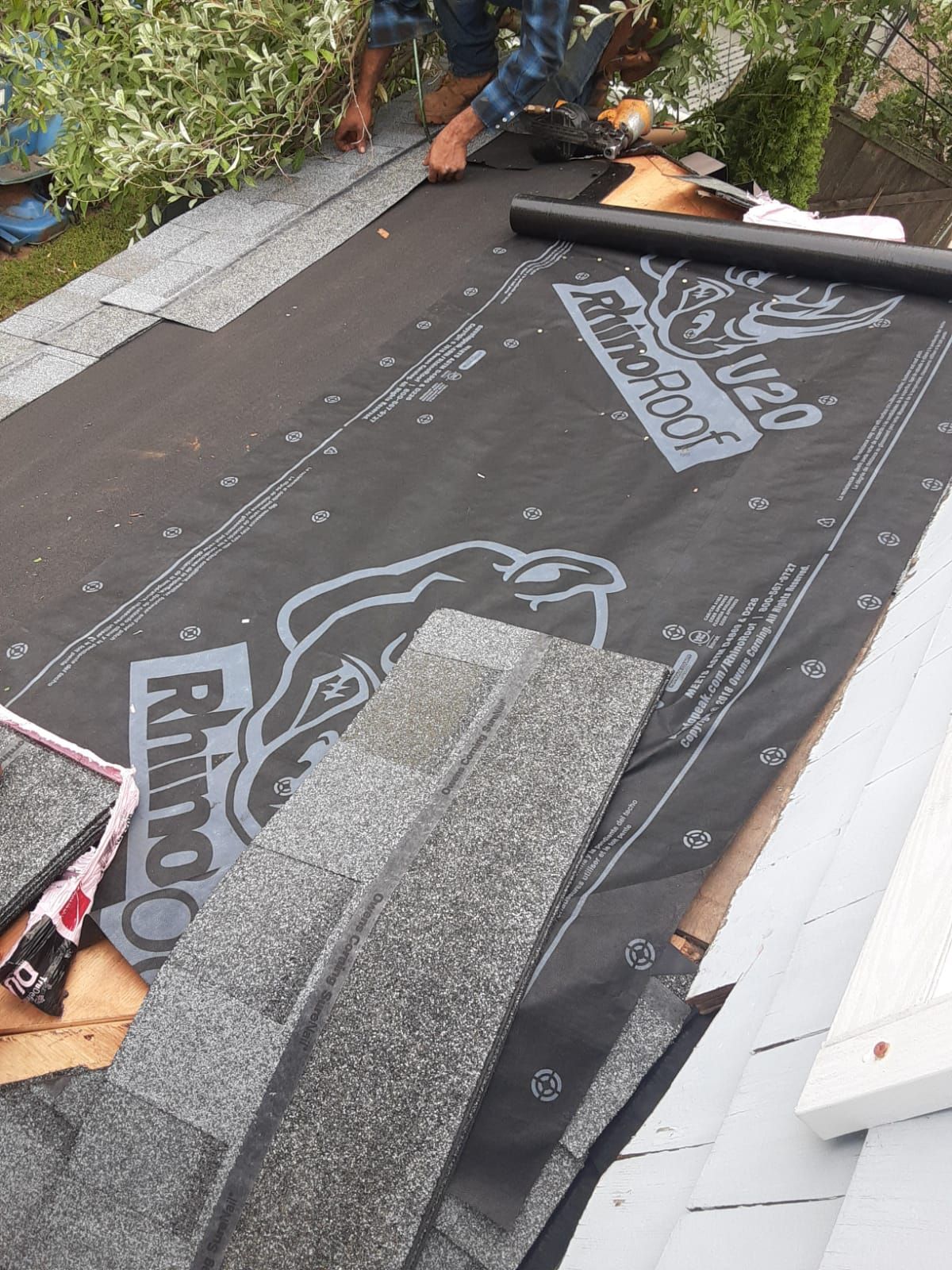Residential Roofing Installation using Owens Corning TruDefinition Quarry Gray by A Plus Exterior