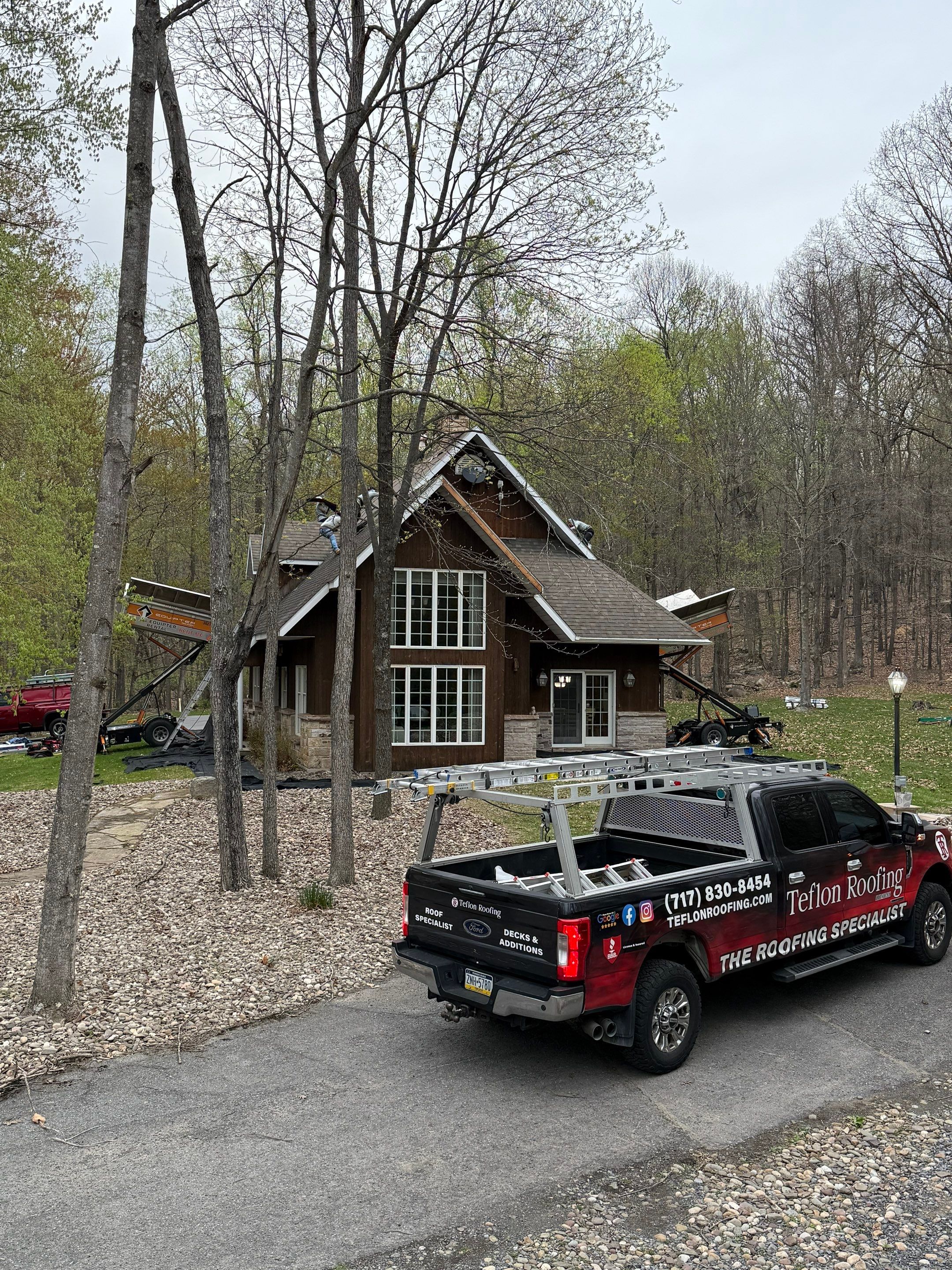 Roofing Installation using Gaf Hdz Architectural Shingle -Barkwood by Teflon Roofing
