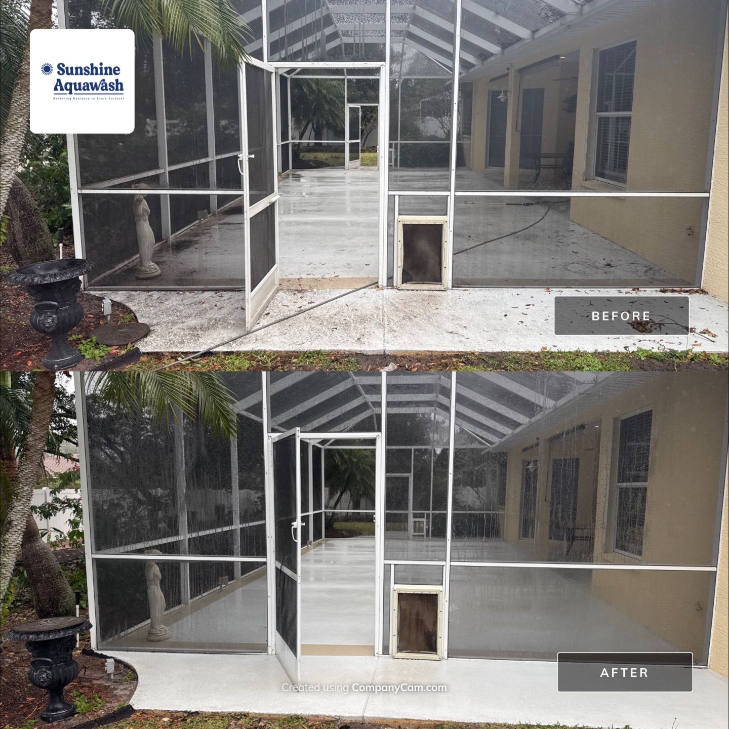 Lanai & Screen Enclosure Cleaning, Paver and Fence Cleaning by Sunshine AquaWash