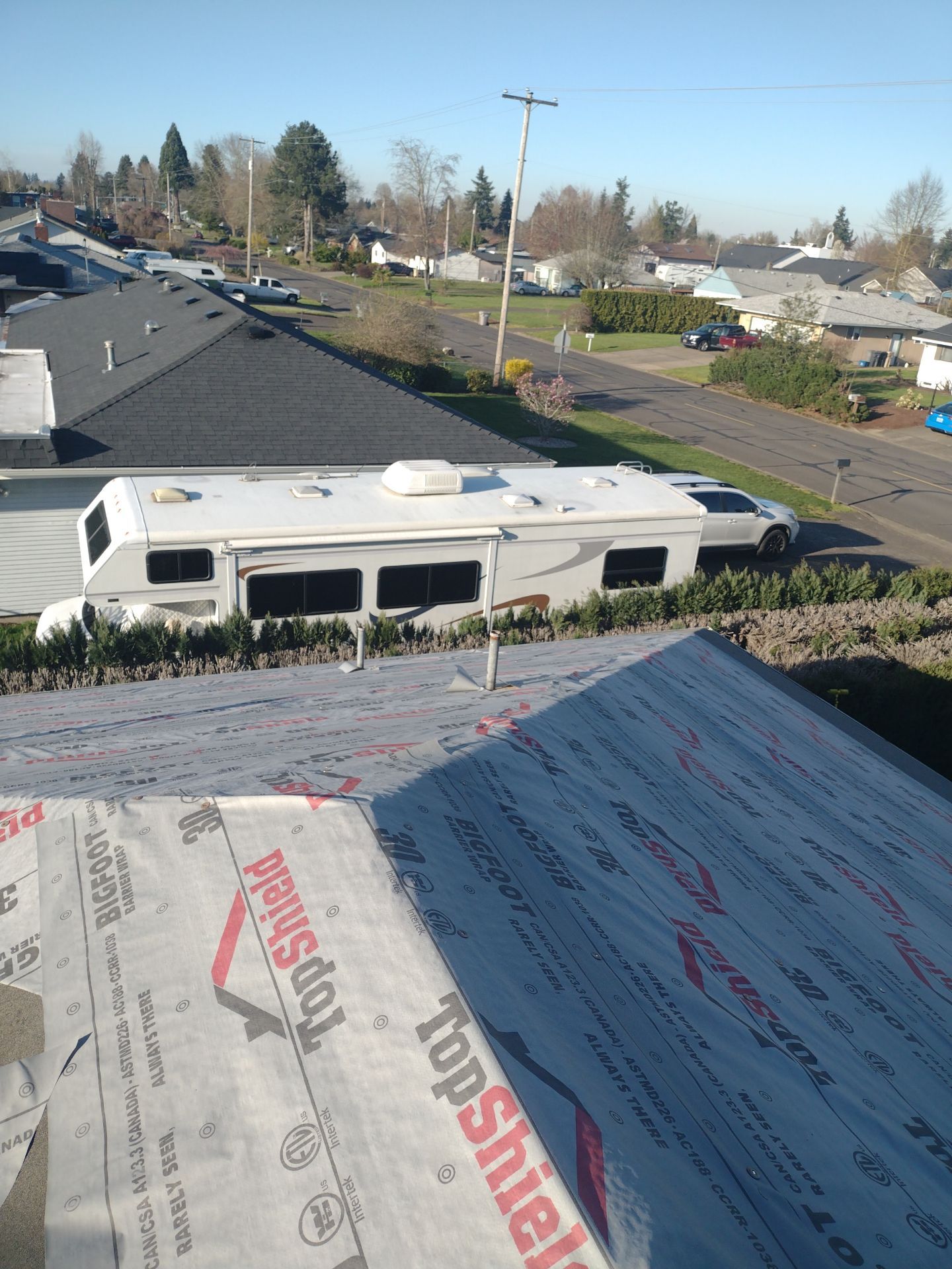 Residential Roofing Installation using IKO Dynasty (Color: Granite Black) by Orezona Building & Roofing Company, Inc.