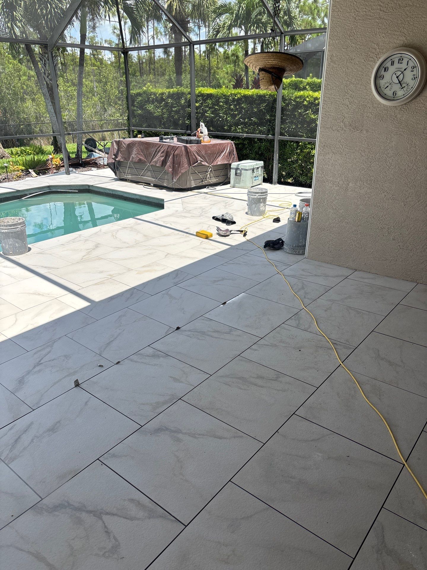 Porcelain Pool Deck - Colonial Country Club by Old Town Pavers Llc
