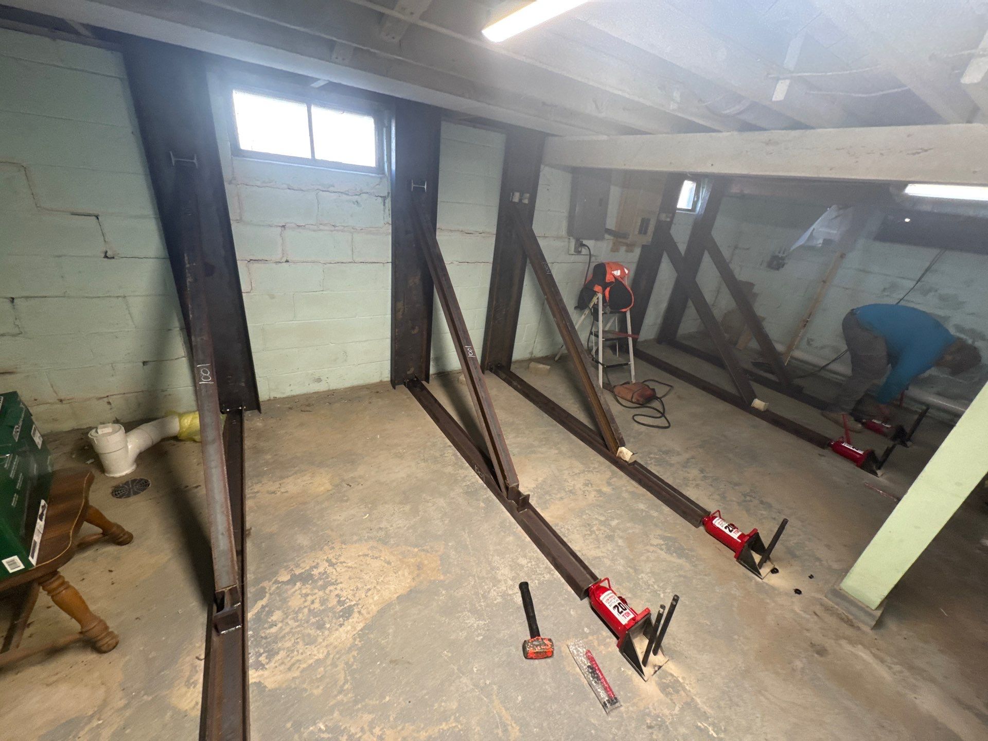 Wall Straightening/Stabilization by ACE Waterproofing & Basement Solutions