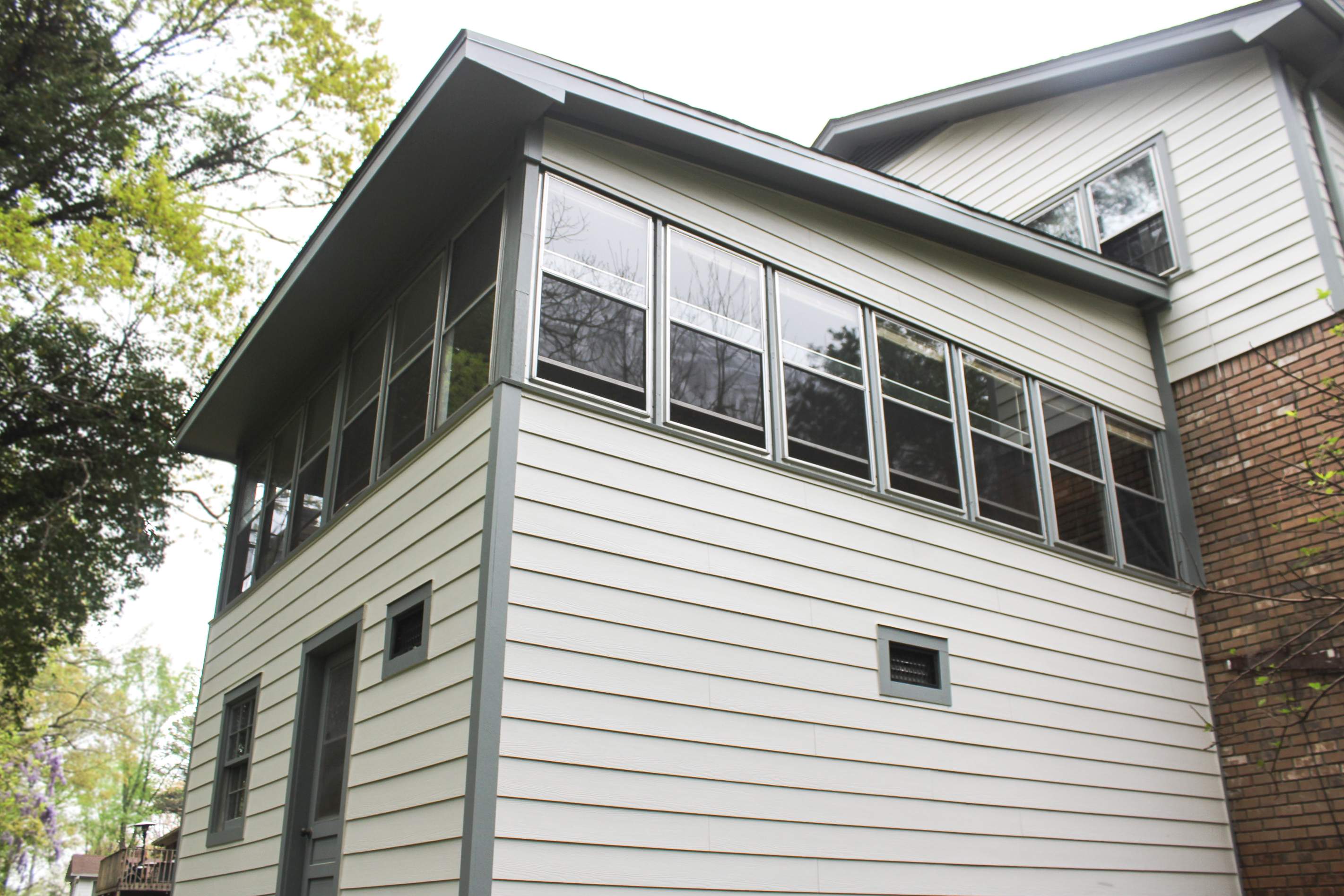 Board and Batten Siding Installation and Railing Replacement in Lilburn, GA by Nelson Exteriors 