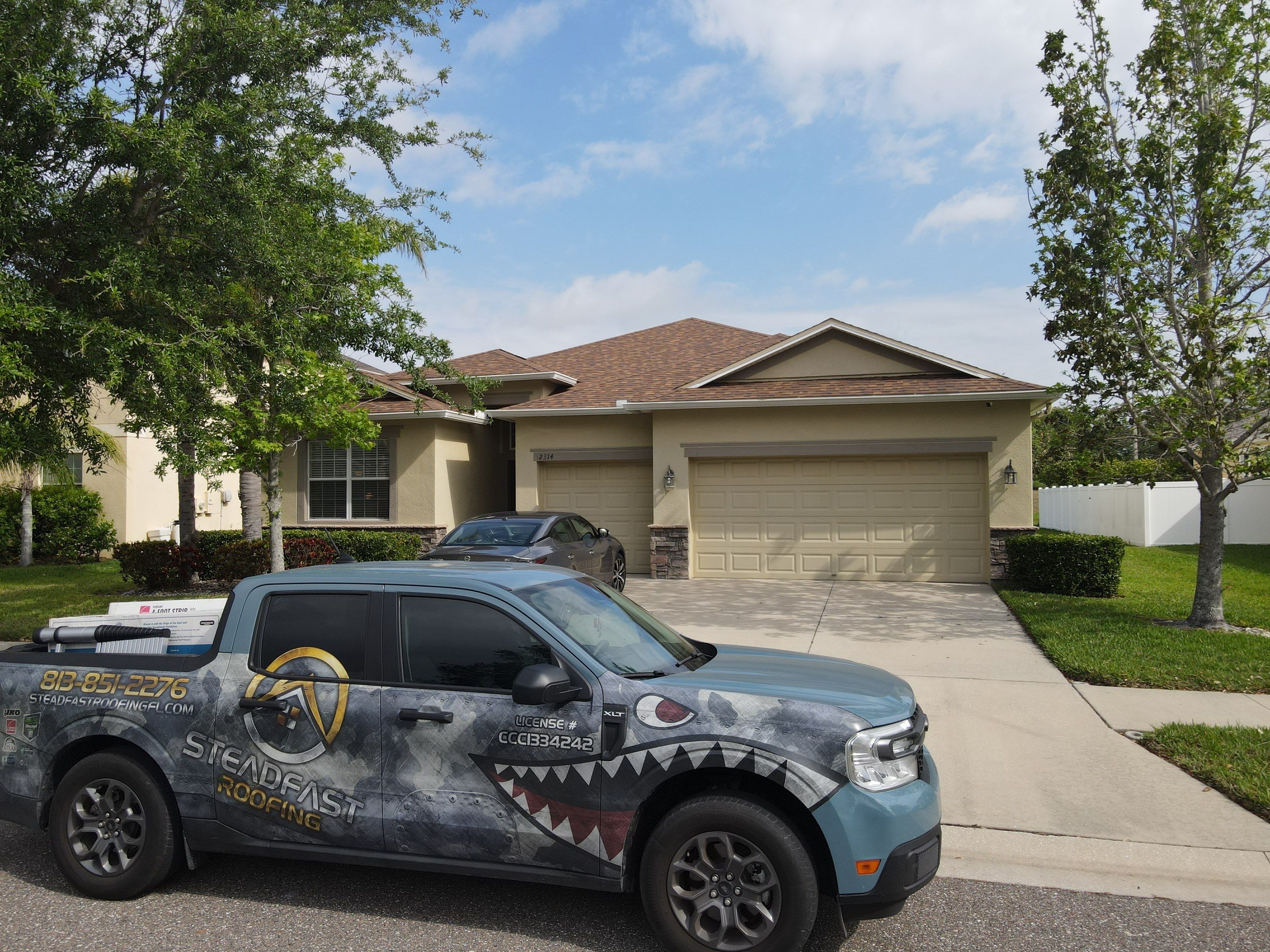 Roof replacement in Riverview, FL. by Steadfast Roofing