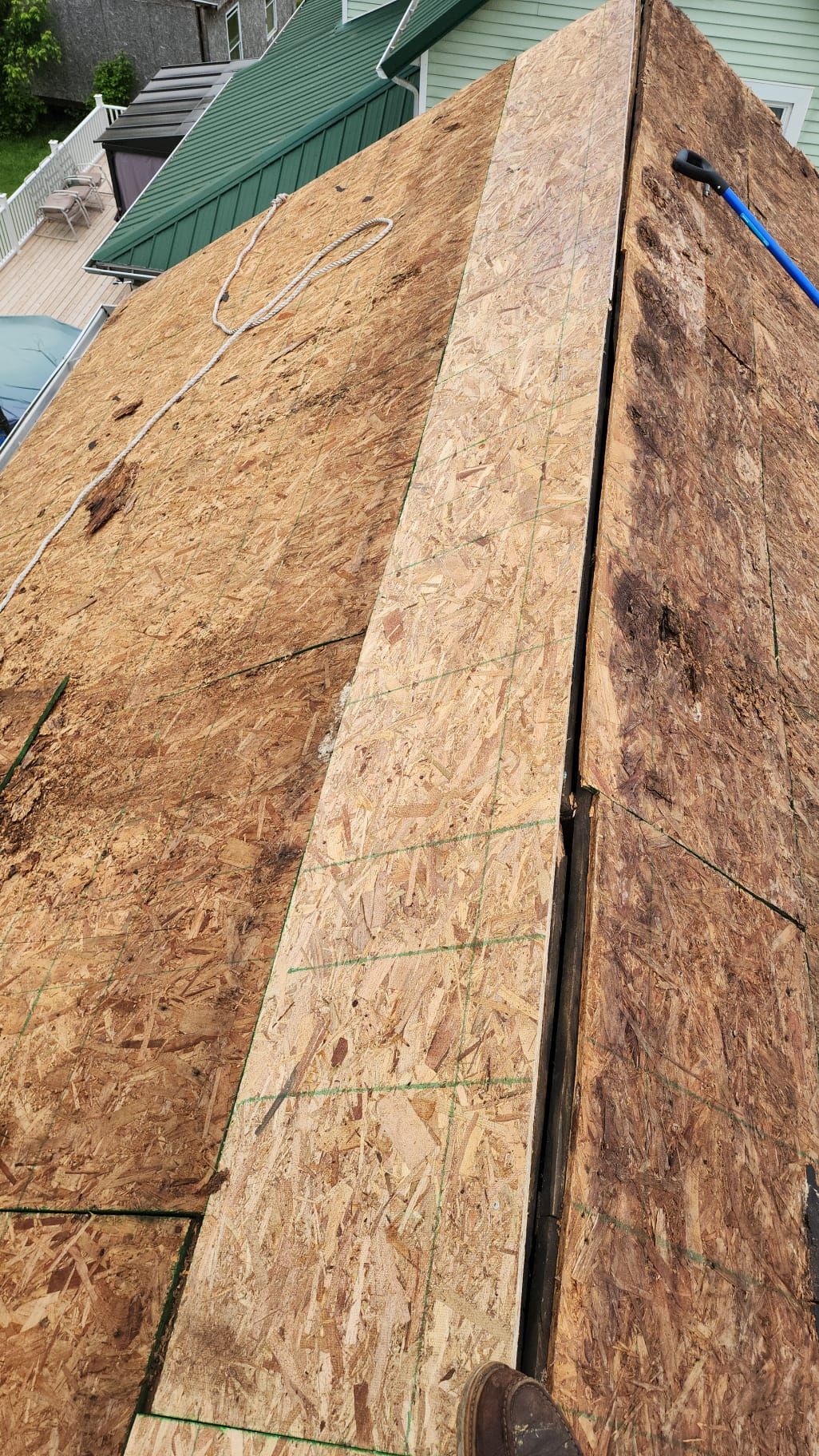 Residential Roofing Installation using GAF Timberline HDZ Williamsburg Slate by Rainstoppers Roofing