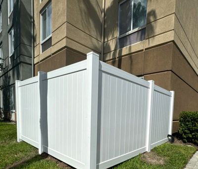 Vinyl Privacy Fence using 6Ft White Vinyl Privacy Fence