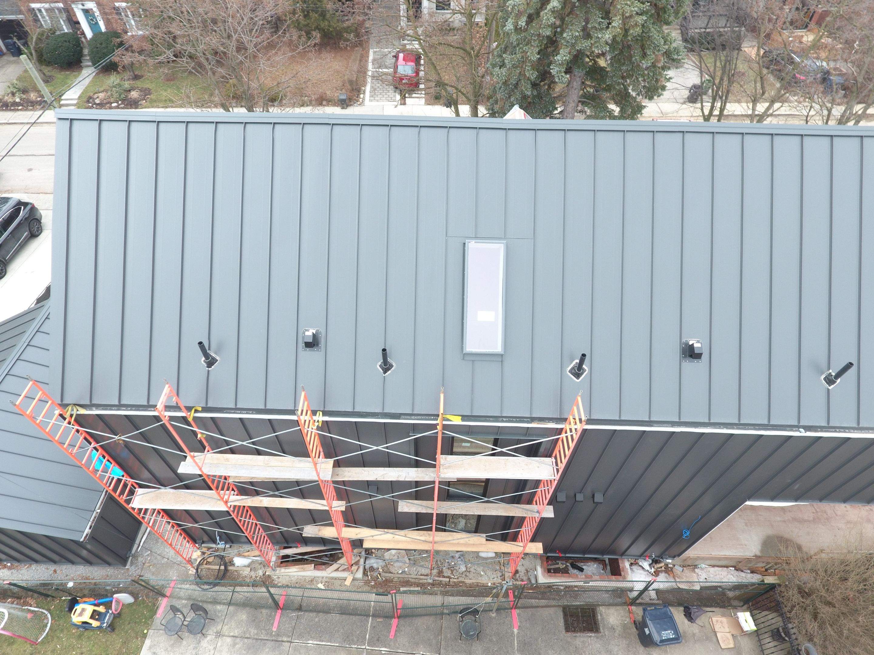 New Home Construction using 16" Standing Seam Panels by Jay Carter Roofing & Sheet Metal