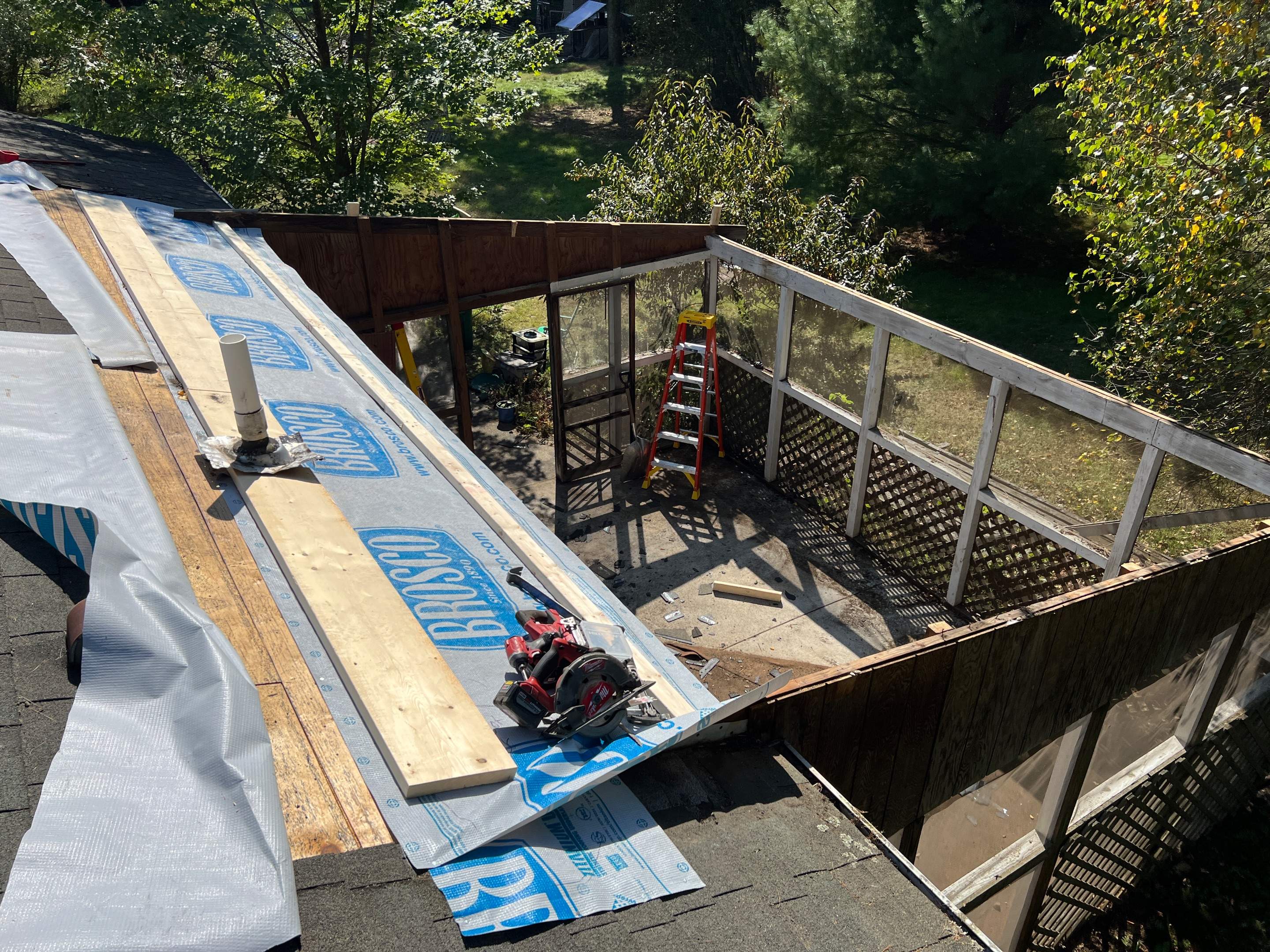 Screenroom Roof Rebuild by Chagnon Building & Remodeling LLC