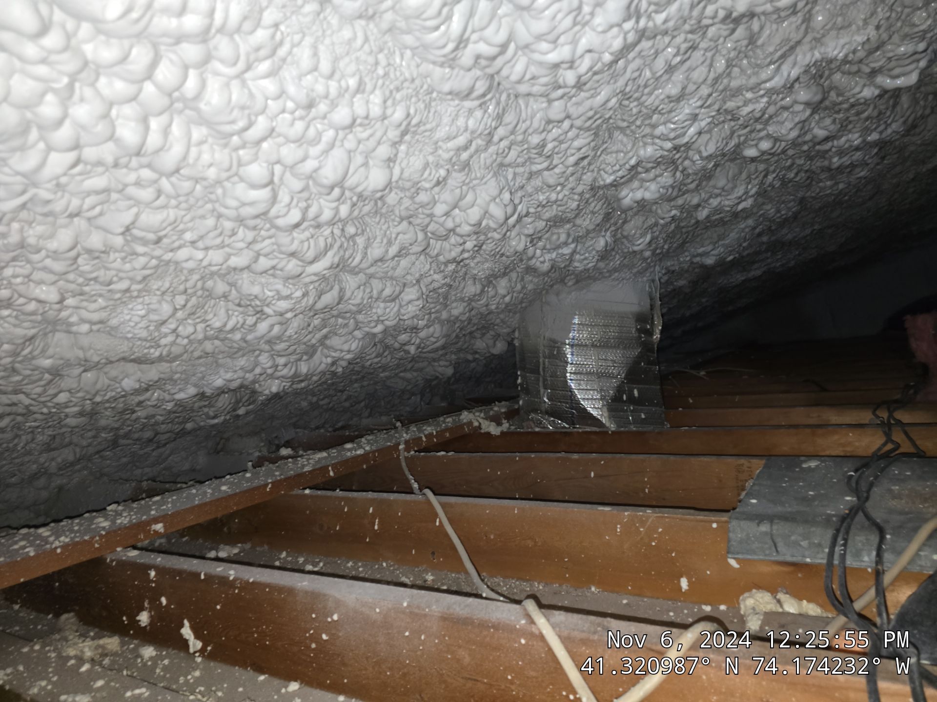 Attic Insulation using open cell spray foam by NYS Foam & Energy