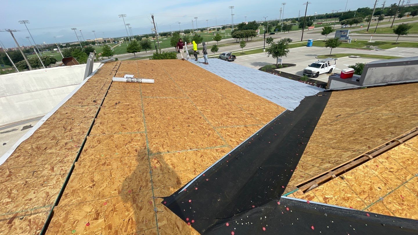 Commercial Re-Roof in Frisco. TX by Roof Experts