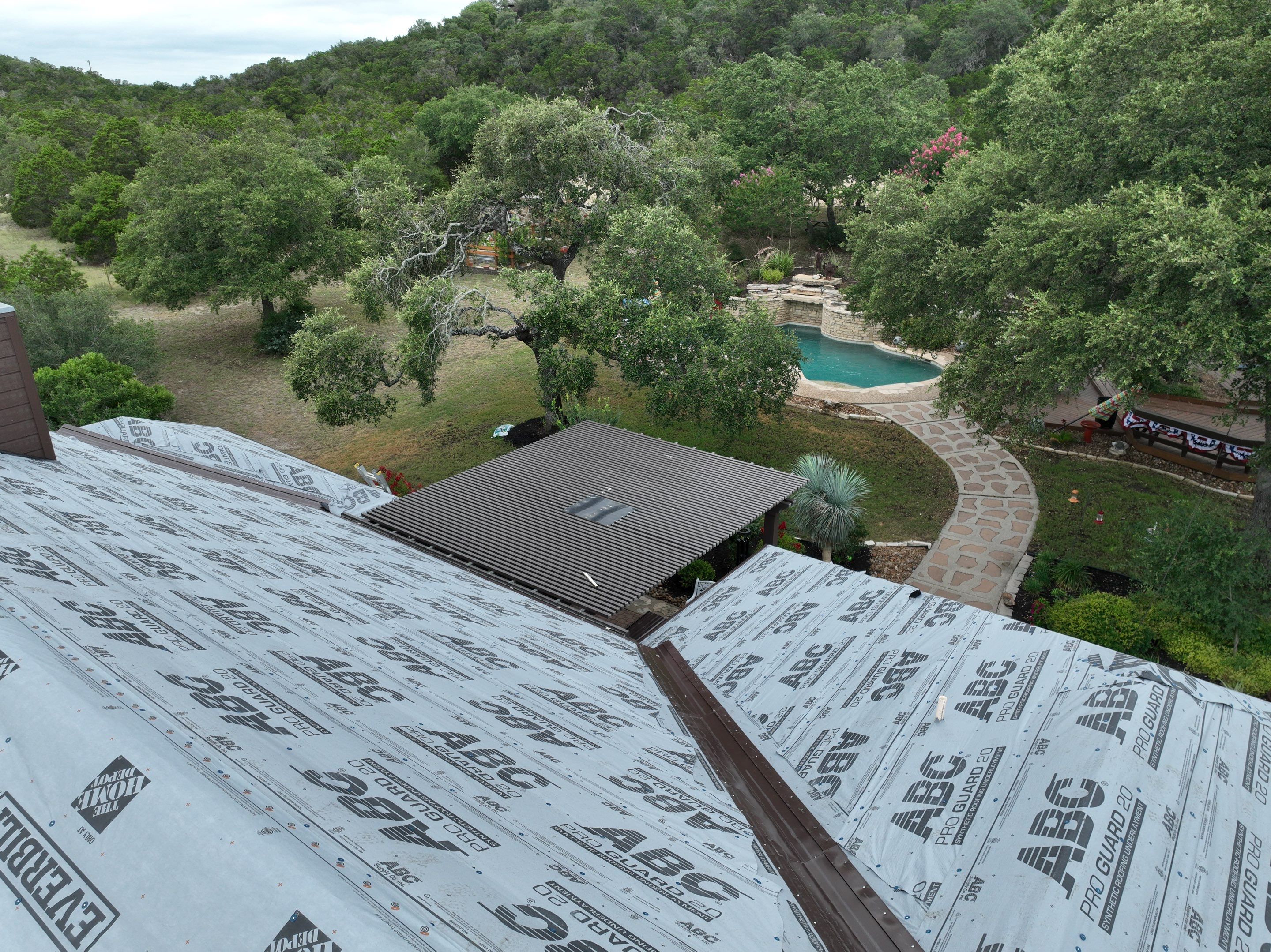 Residential Metal Roof Installation using McElroy Metal by Premier Roofing and Contracting