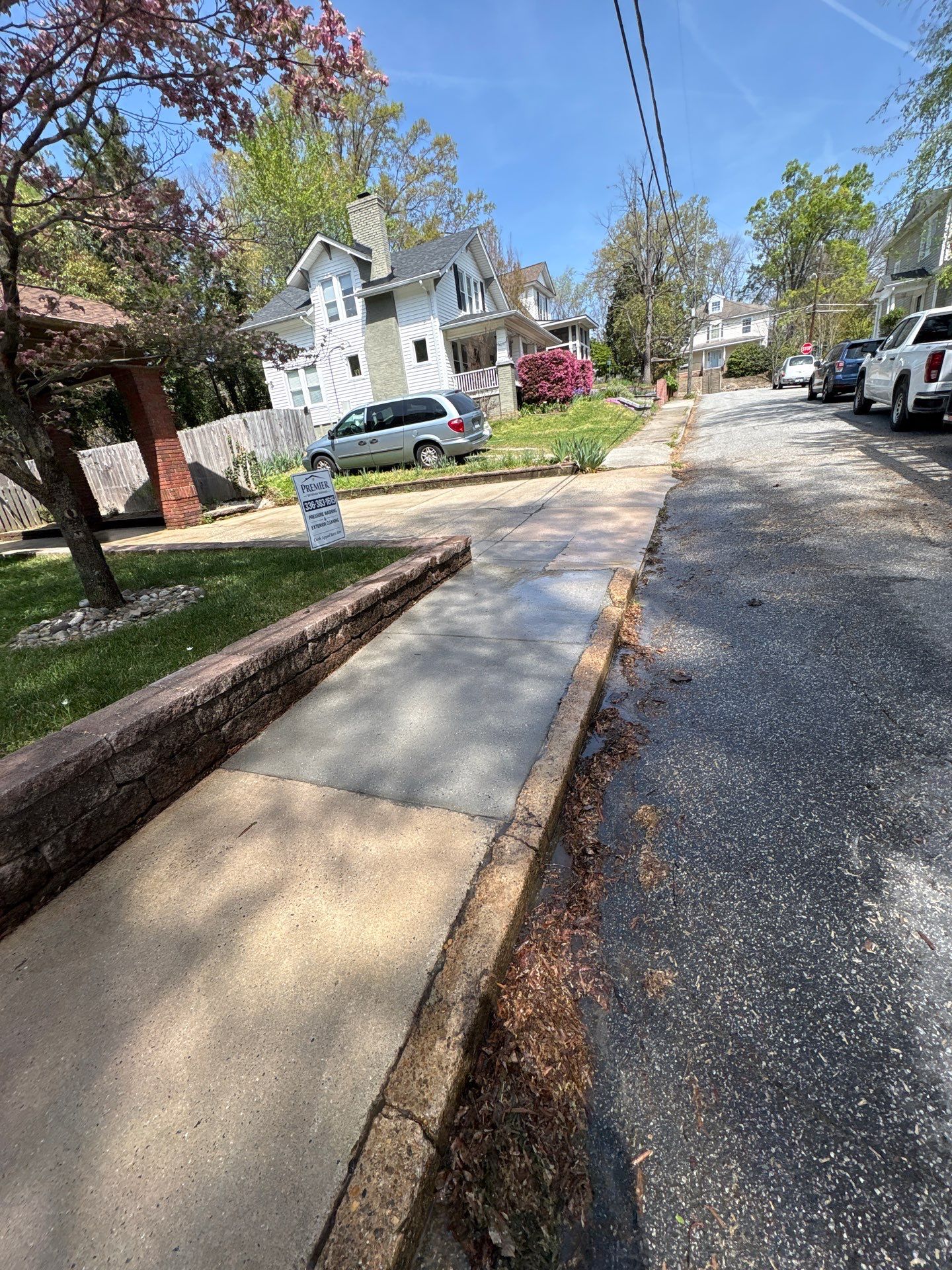 Patio pressure washing and residential driveway surface cleaning