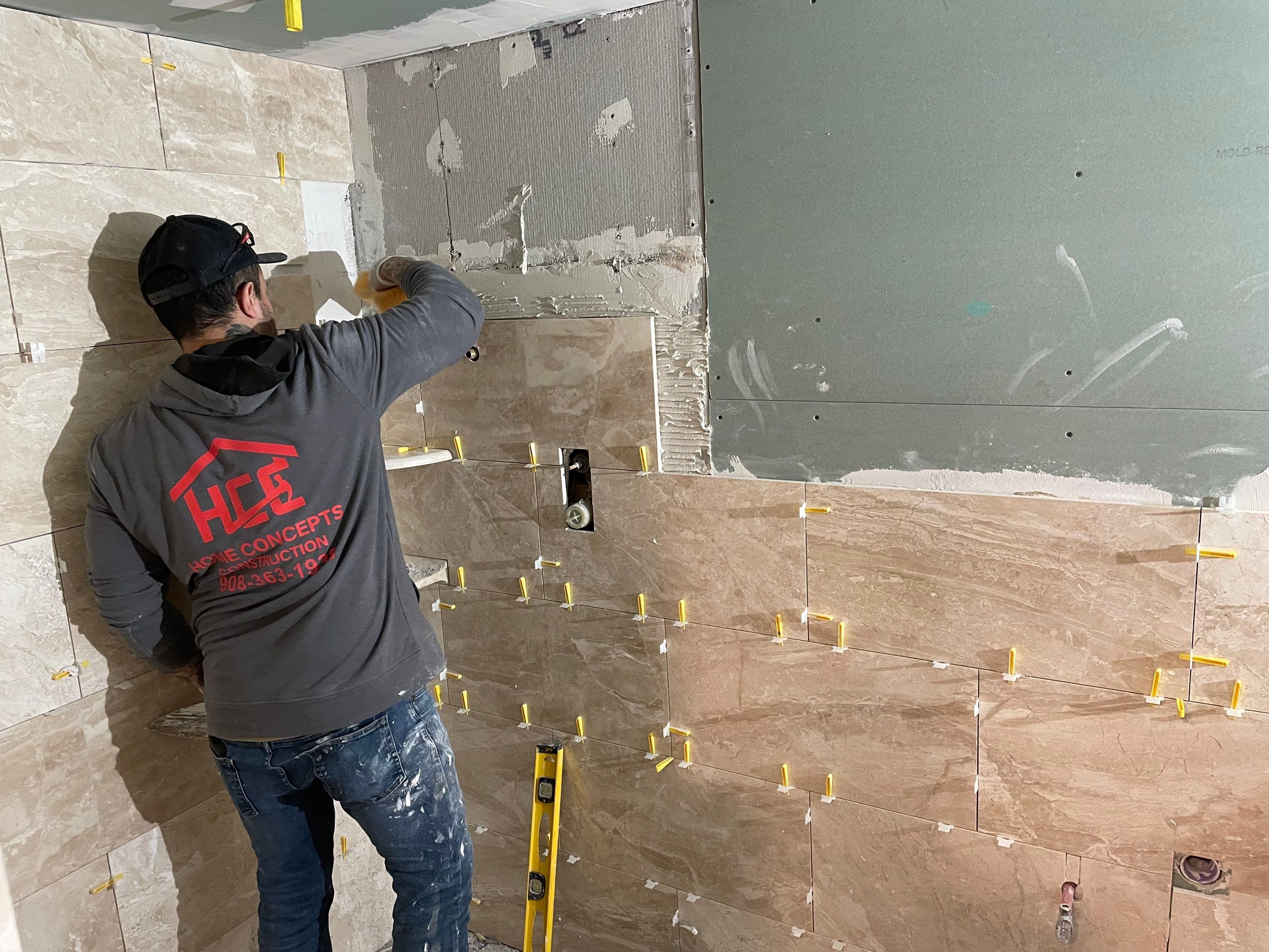 Bathroom Remodel using Tile by Home Concepts Construction