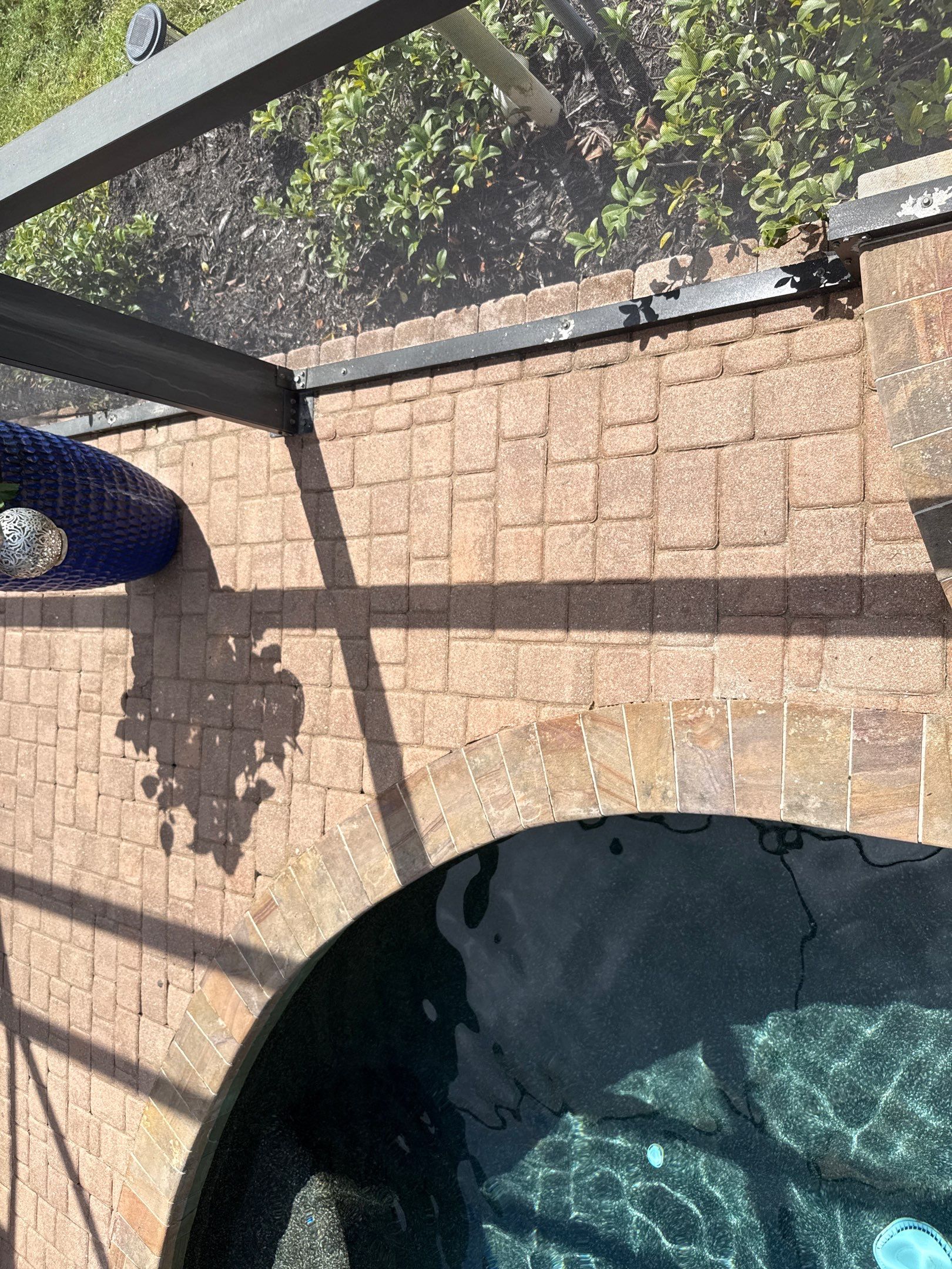 Tile Roof, Paver Pool Deck & Flowerbed Curbing Cleaning | Winding River Bradenton, FL Transformation by Sunshine AquaWash