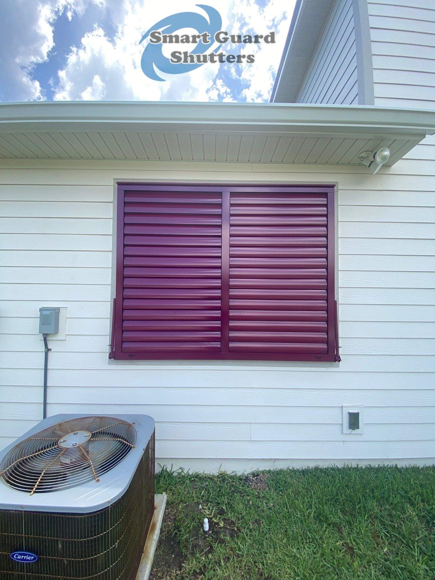Impact Bahamas in Claret Violet by Smart Guard Shutters