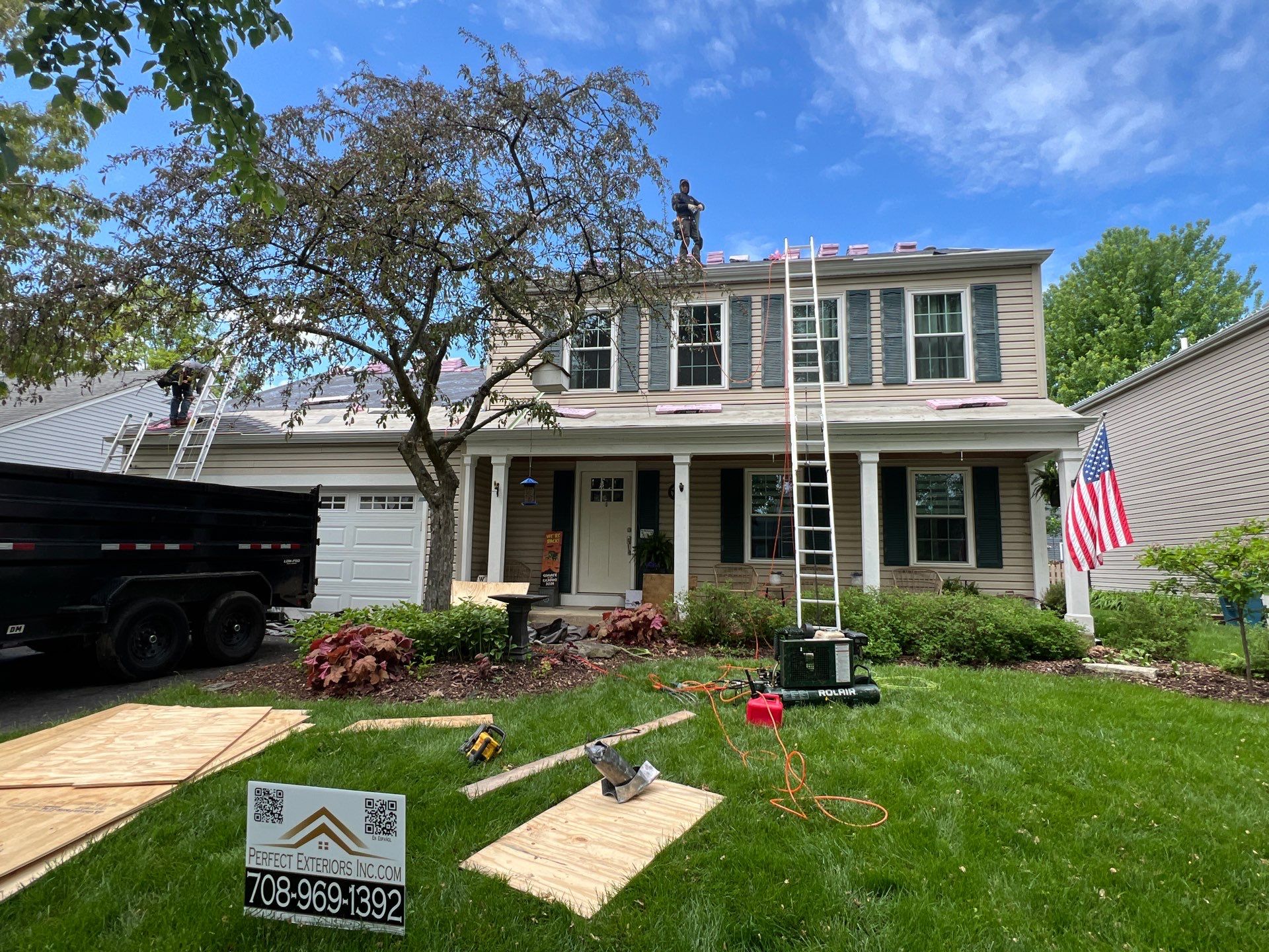 Residential Roofing Installation using Owens Corning  by Perfect Exteriors Inc. 