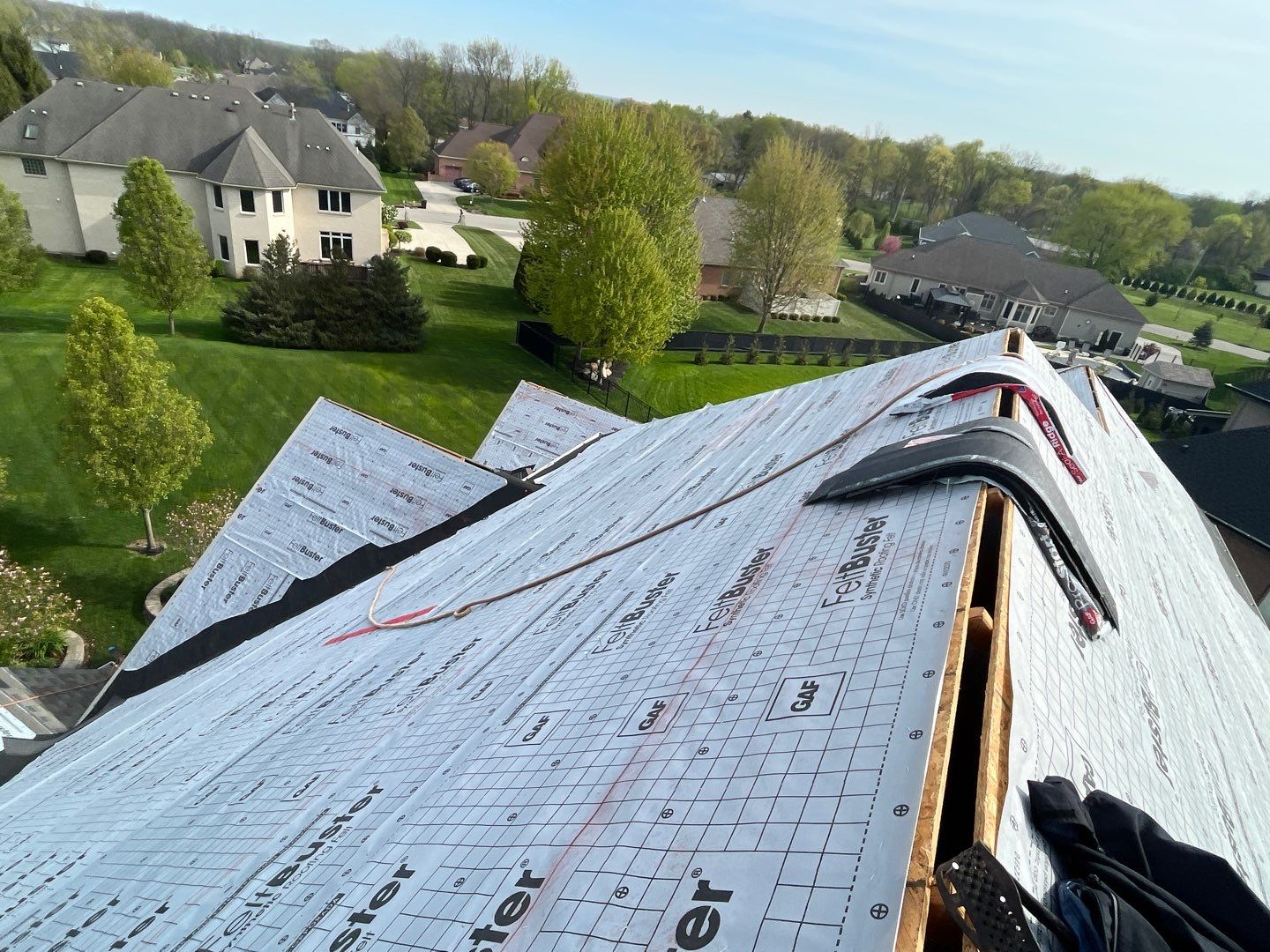 Residential Roofing Installation using GAF Timberline HDZ Weathered Wood by Nitro Roofing and Construction