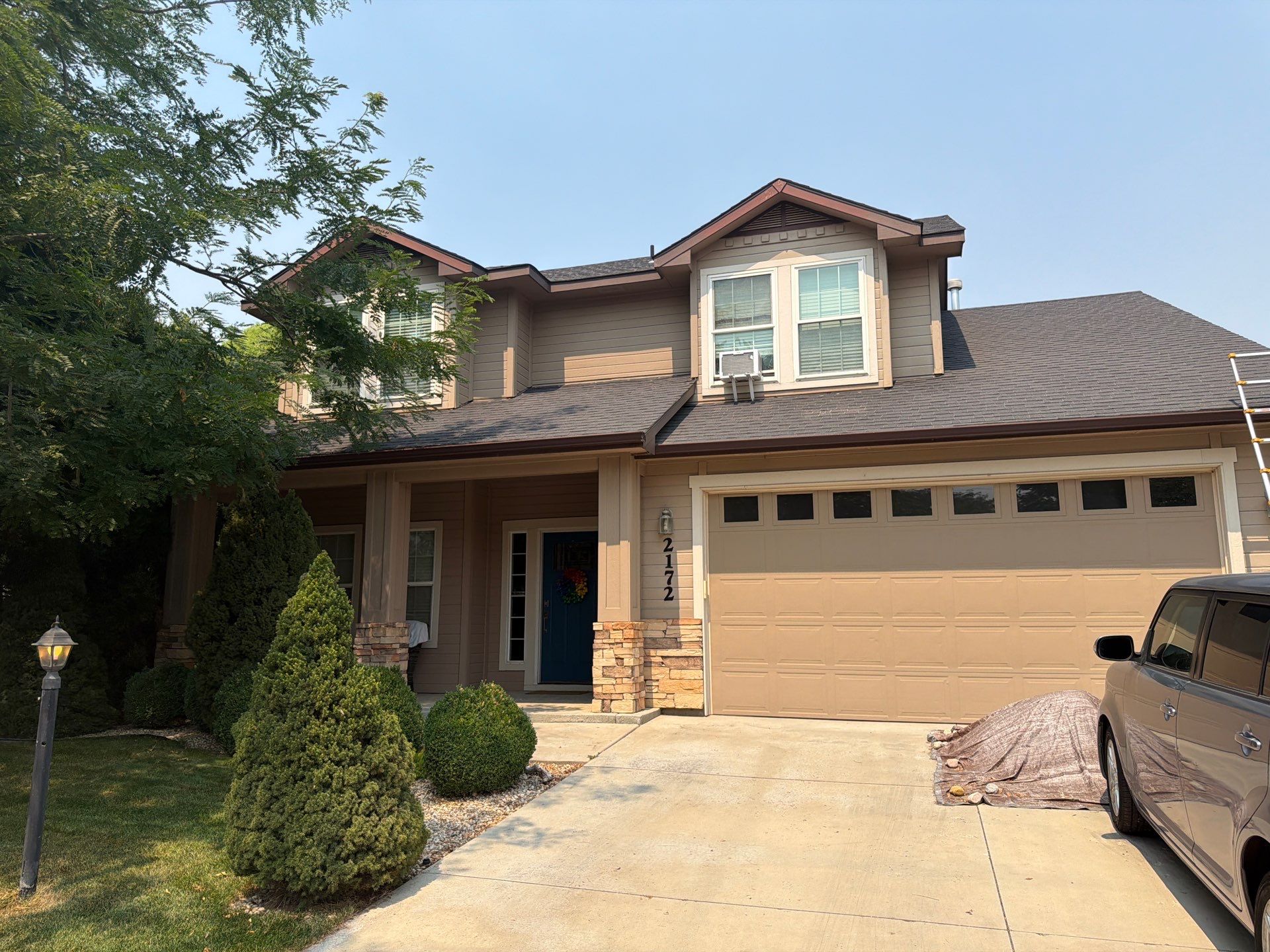 Residential Roof Replacement in Meridian Featuring Charcoal Architectural Shingles by Olive Roofing
