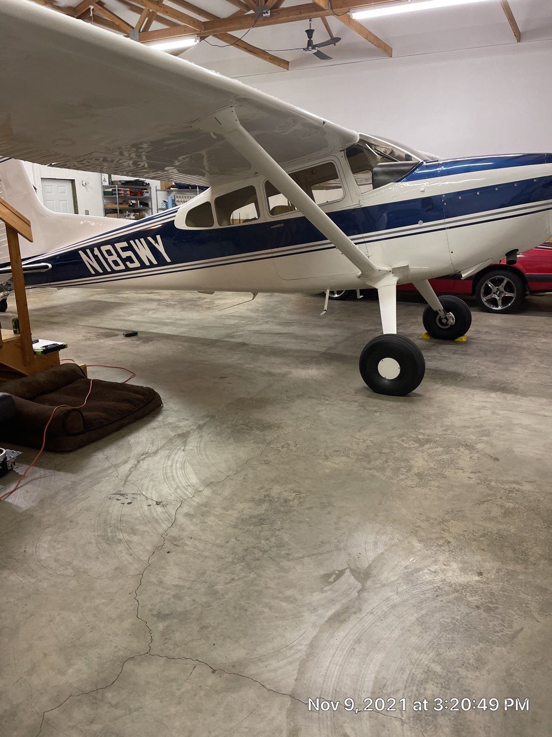 Airplane Hanger using Domino with Blue by Croc Coatings, LLC