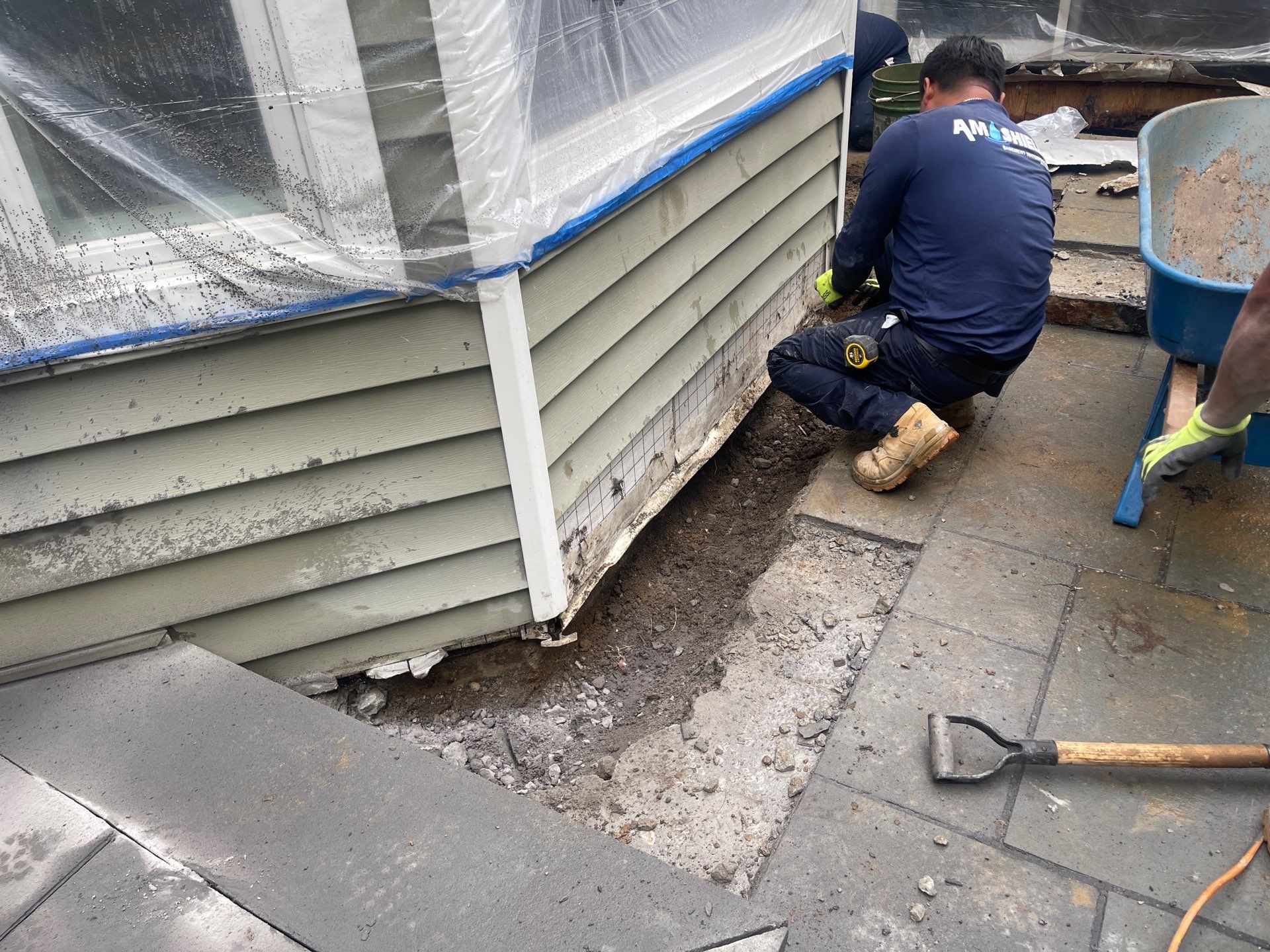 Woods Dr, Roslyn, NY 11576 by A.M. Shield Waterproofing, Corp.