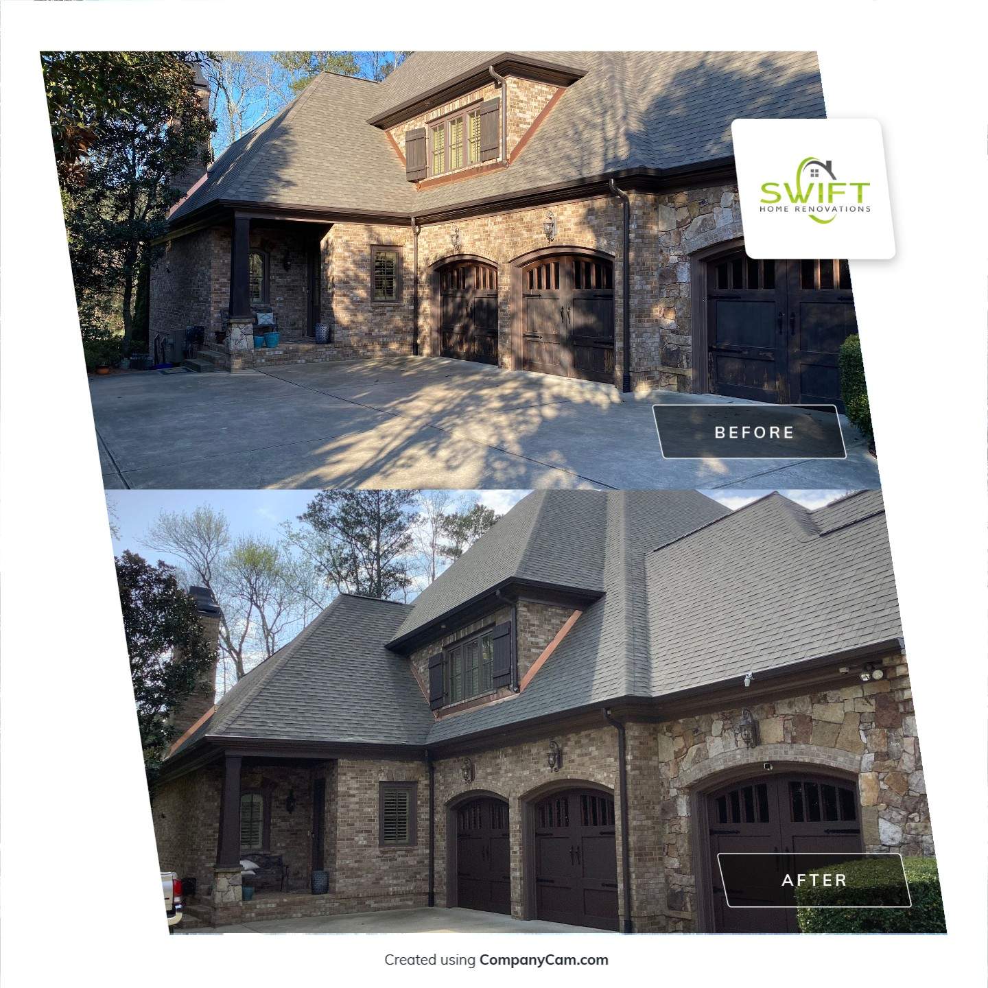Exterior Painting and Trim Refresh for Large Brick Residence in Suwanee by Swift Home Renovations 
