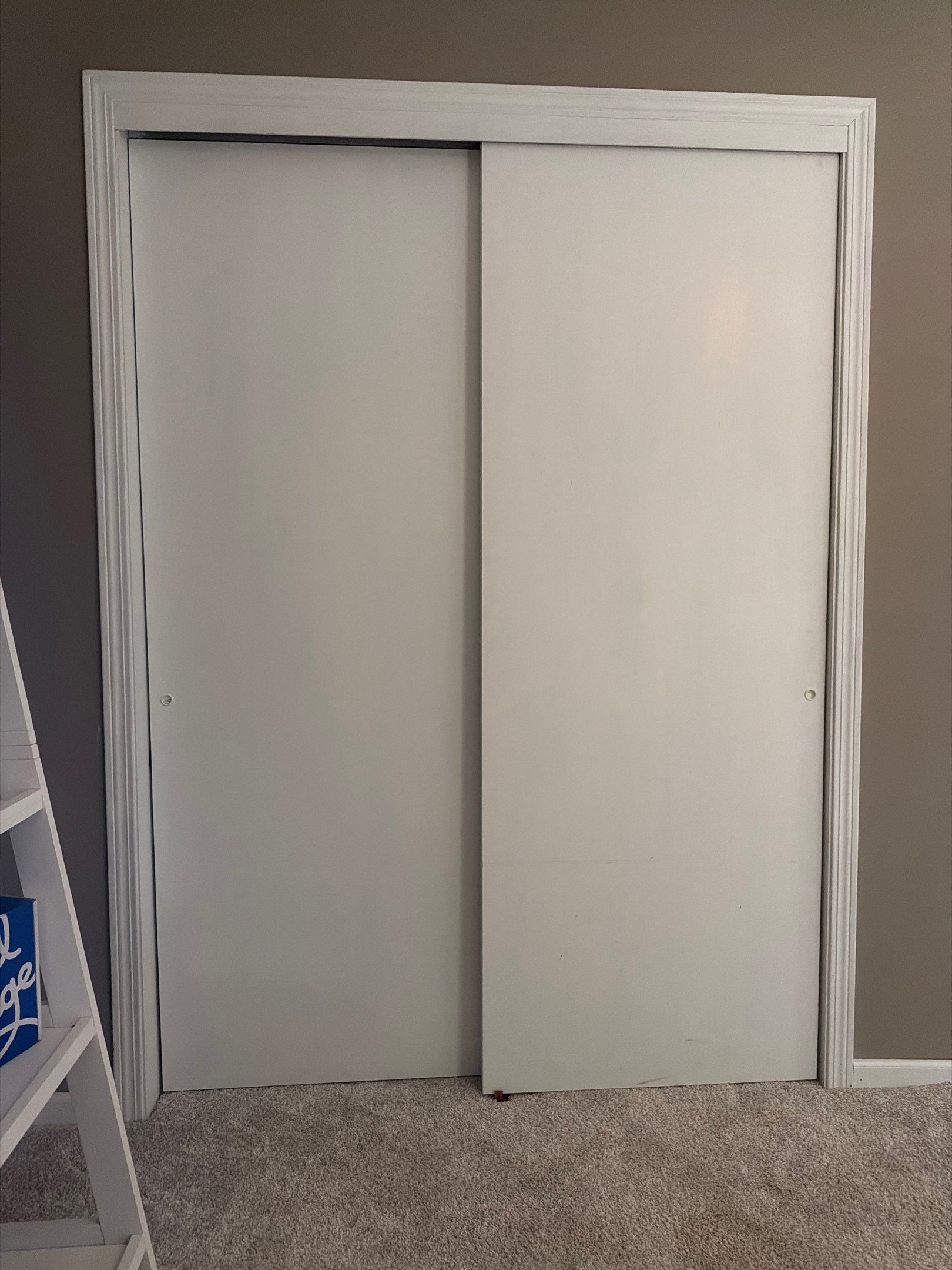 White Sliding Bypass Closet Door Installation in Oconomowoc by CompanyCam Sales Demo