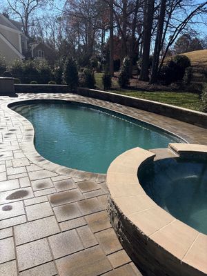 Concrete Driveway and Pool Deck using Concrete Sealant