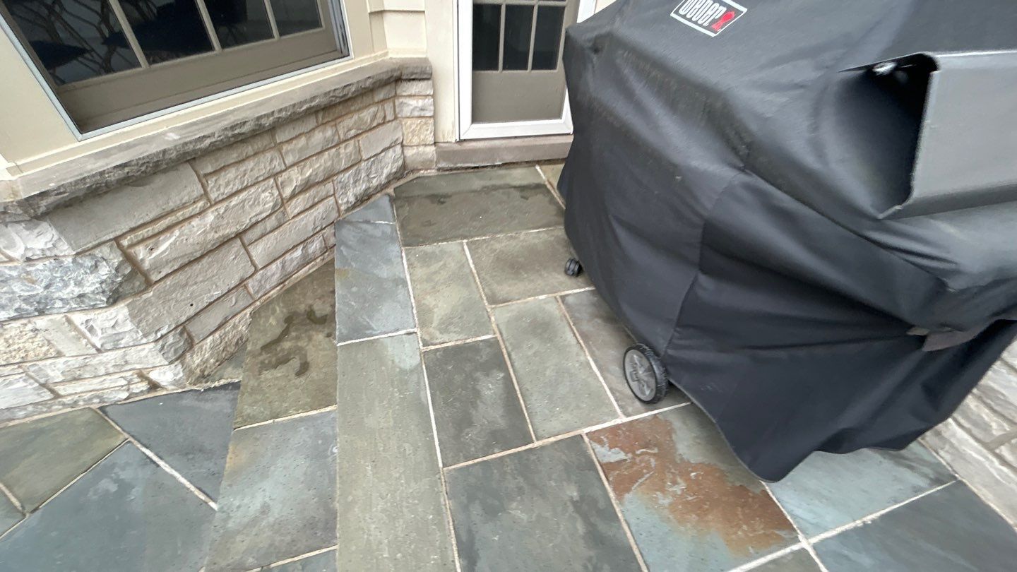 Winnetka, IL bluestone patio cleaning by Northern Power Washing LLC.