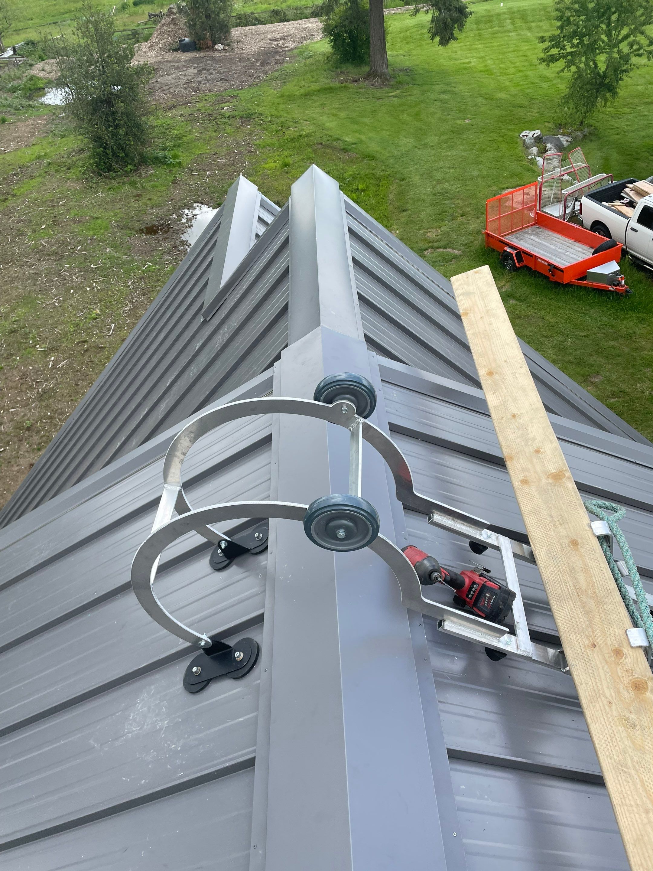 Residential Roofing Installation using 12" Prolok metal  by Top Notch Roofing Inc