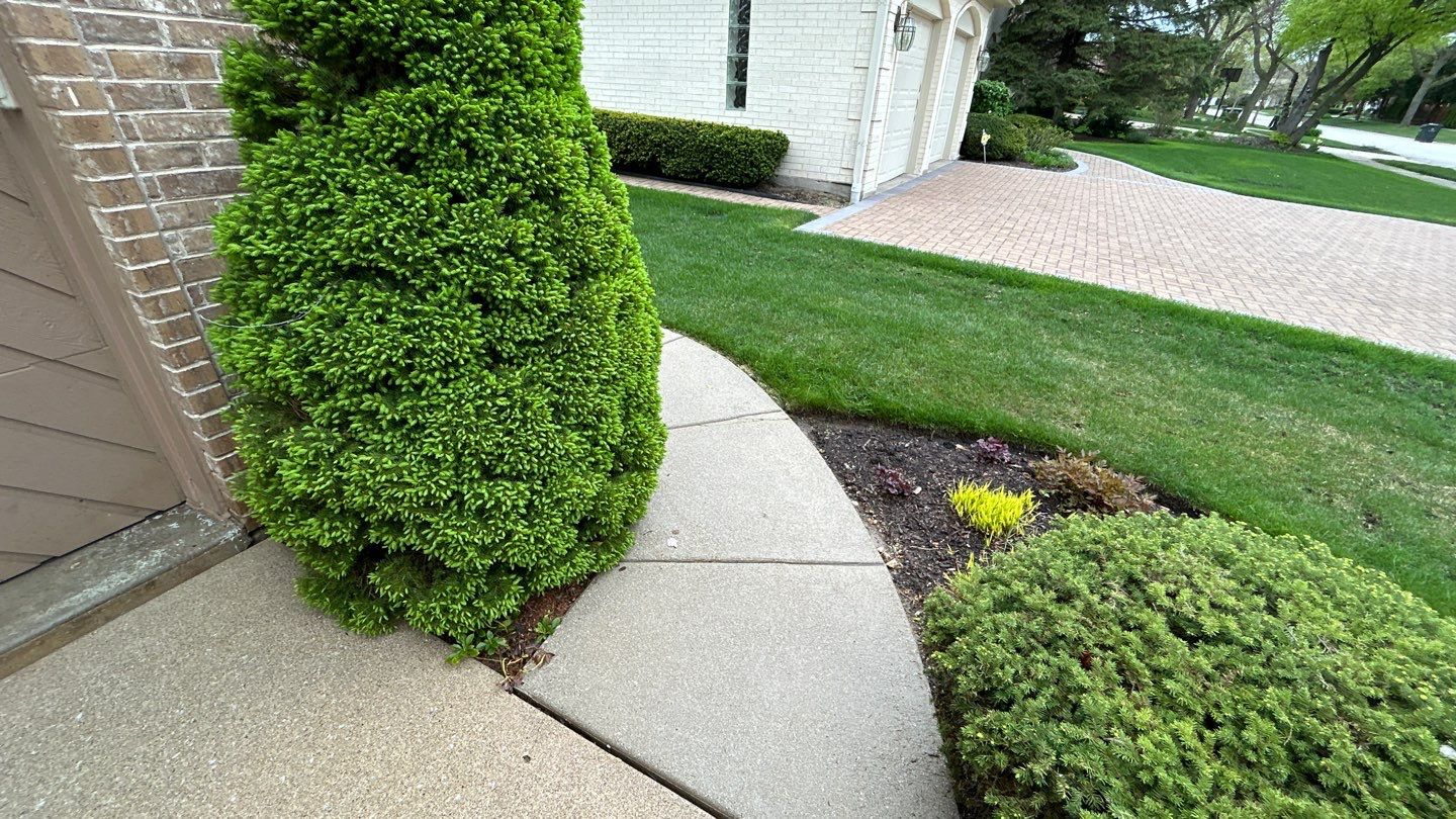 concrete patio and driveway cleaning by Northern Power Washing LLC.