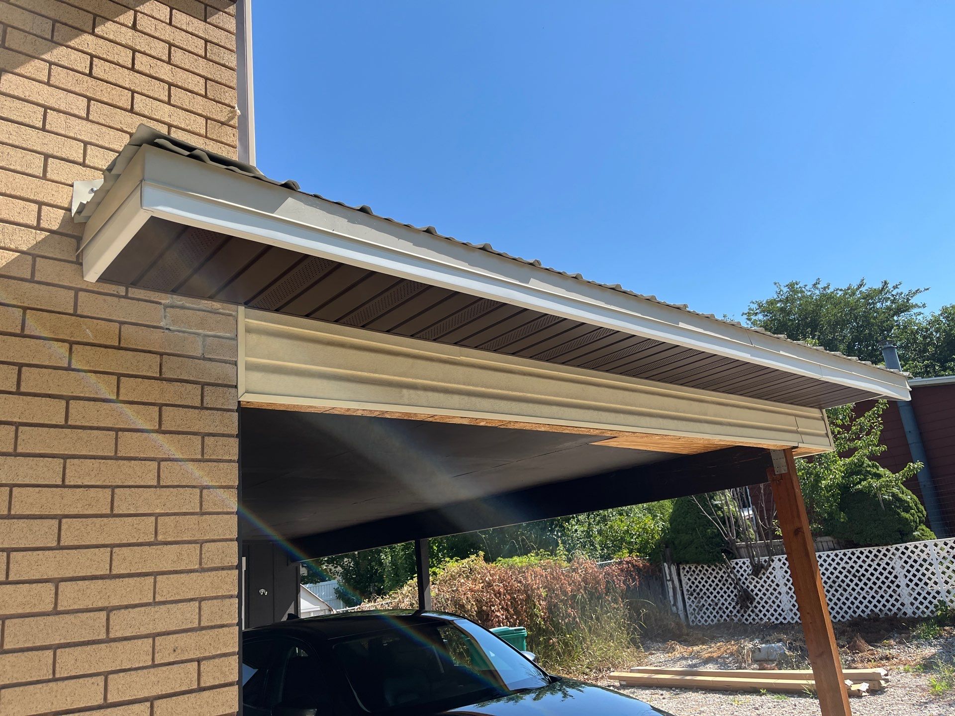 Ogden | Custom Roofline Modernization | Musket Brown & White by Ideal Siding Utah