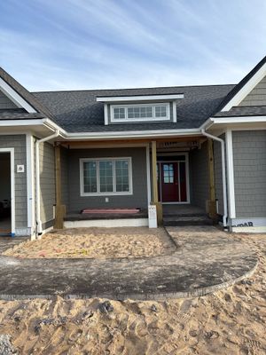 White Gutter and Downspout Installation for Petoskey New Build