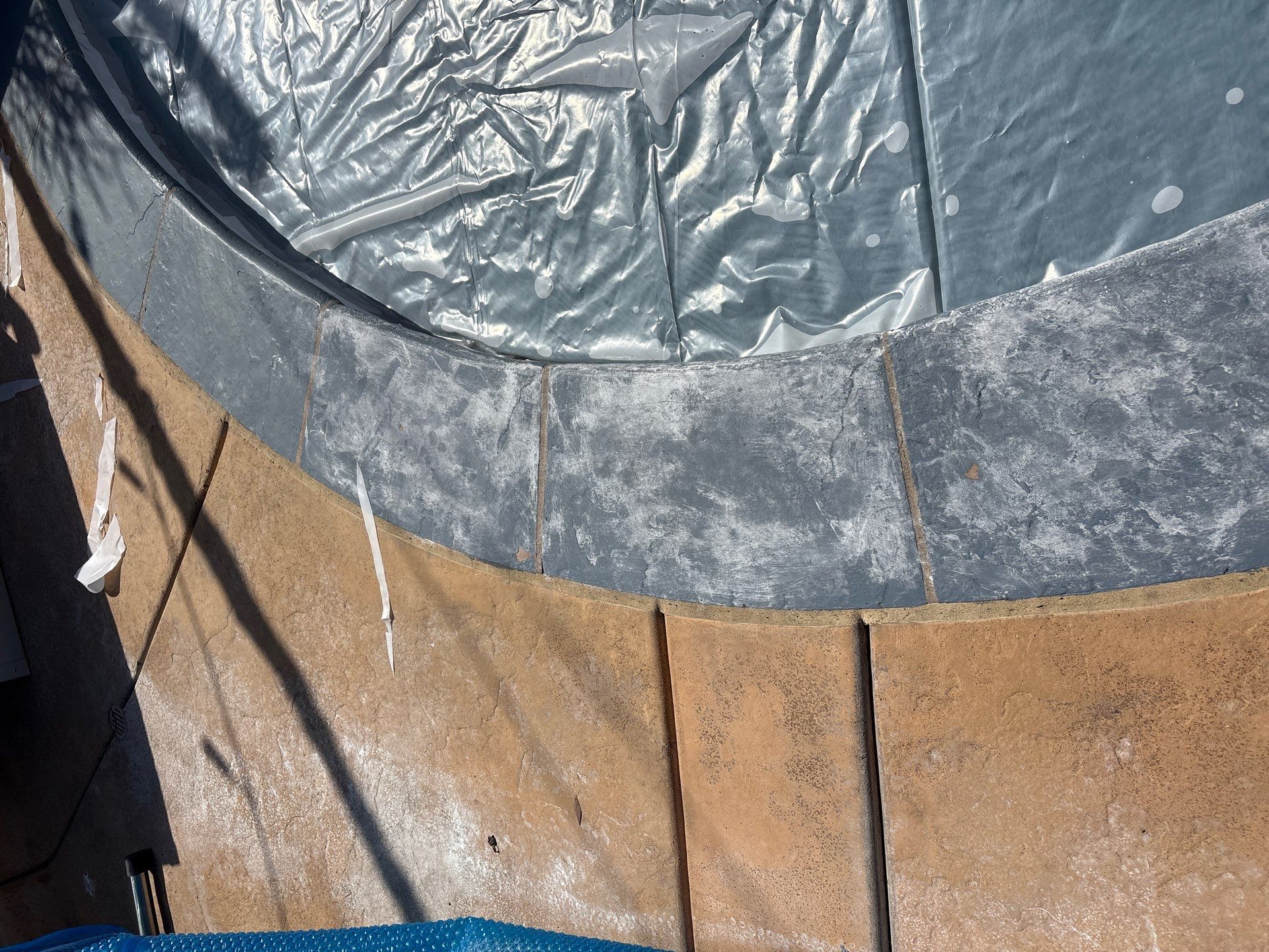 Sandblast & Staining Pool Deck In by La Power Washing Inc