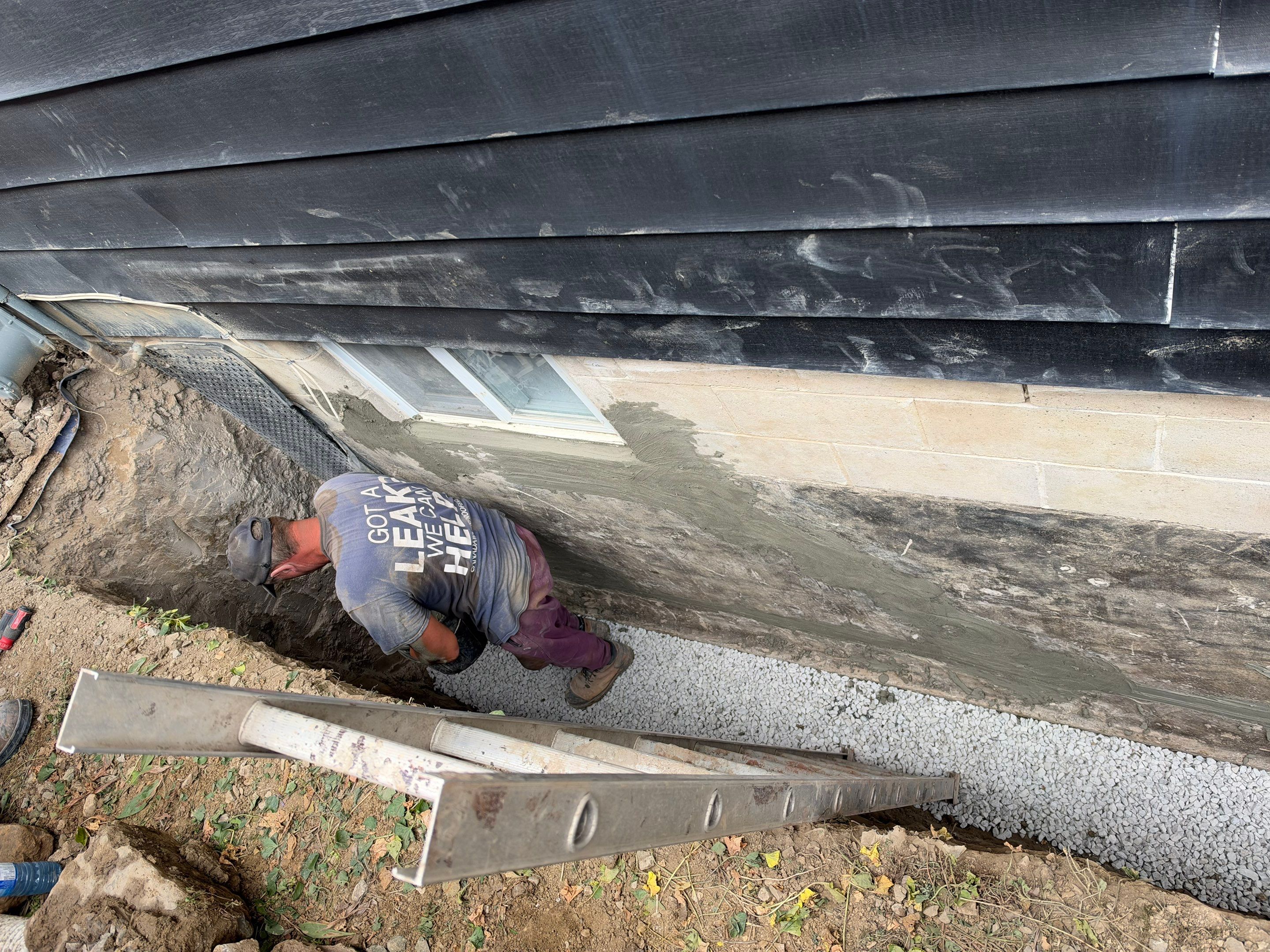 Exterior Foundation Waterproofing and Weeping Tile Installation in Hamilton by Canada Waterproofers Inc