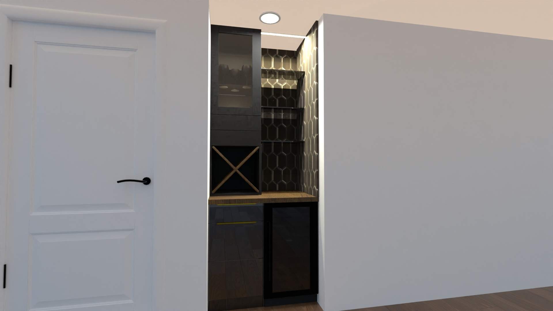 Dry Bar and Kitchen Countertop Conversion by Ajayi Design and Construction 