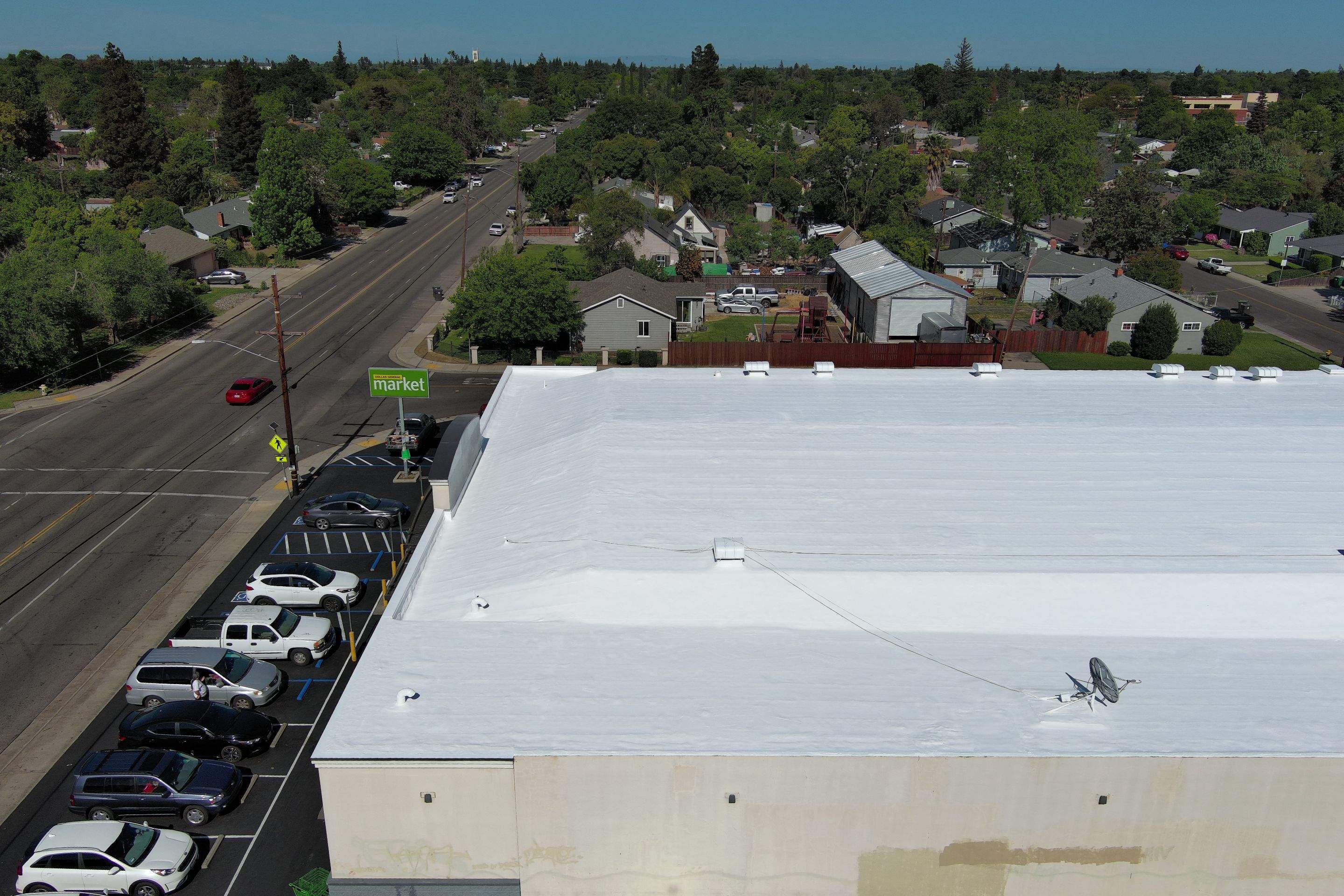 Foam Refurbish using Conklin Benchmark/PUMA XL coatings and spray foam by Straight Edge Roofing Inc