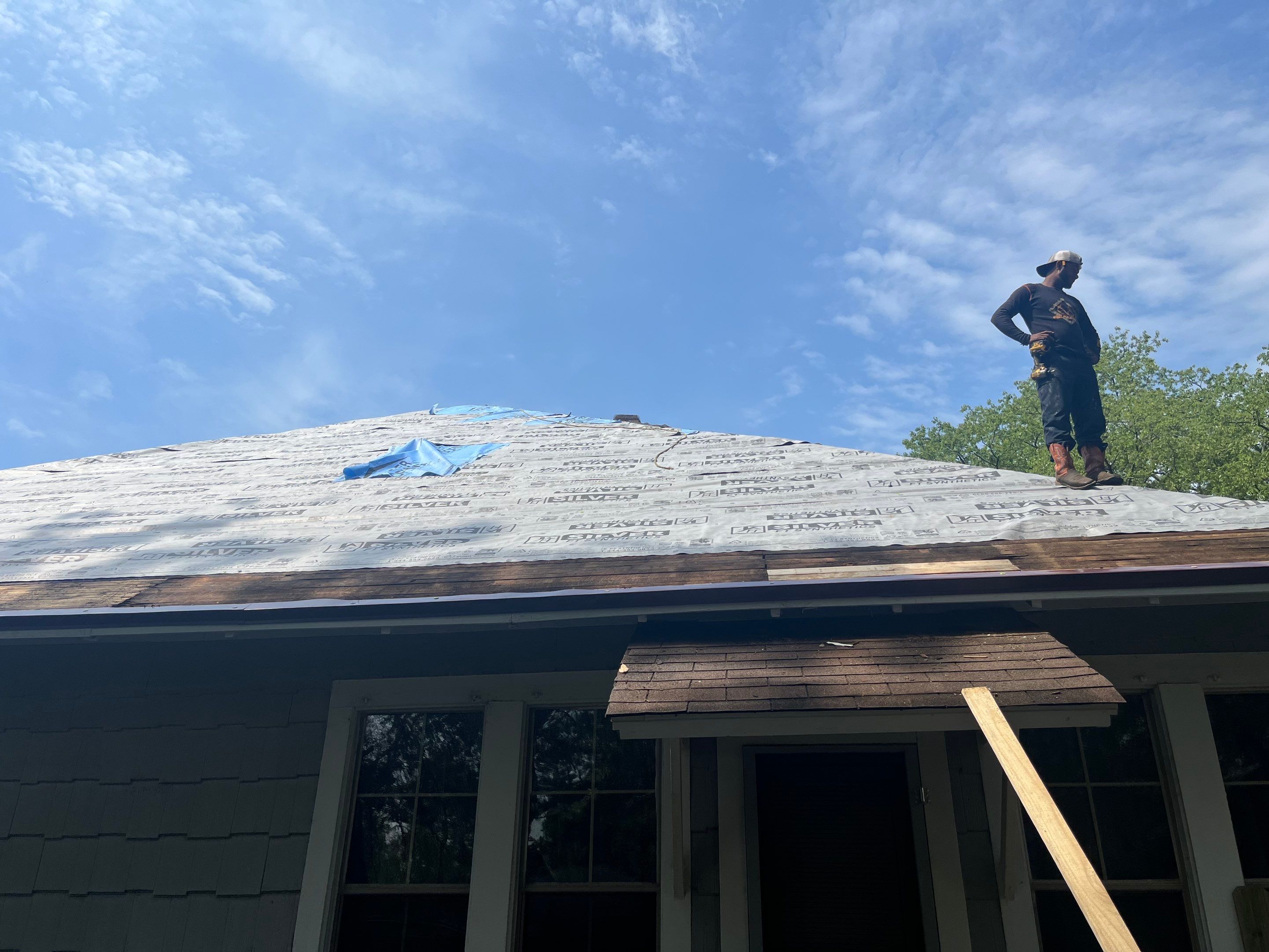 Residential Metal Roof Replacement using Reed's Metals: Colored Residental Panel (Burgundy) by Hostetler Roofing