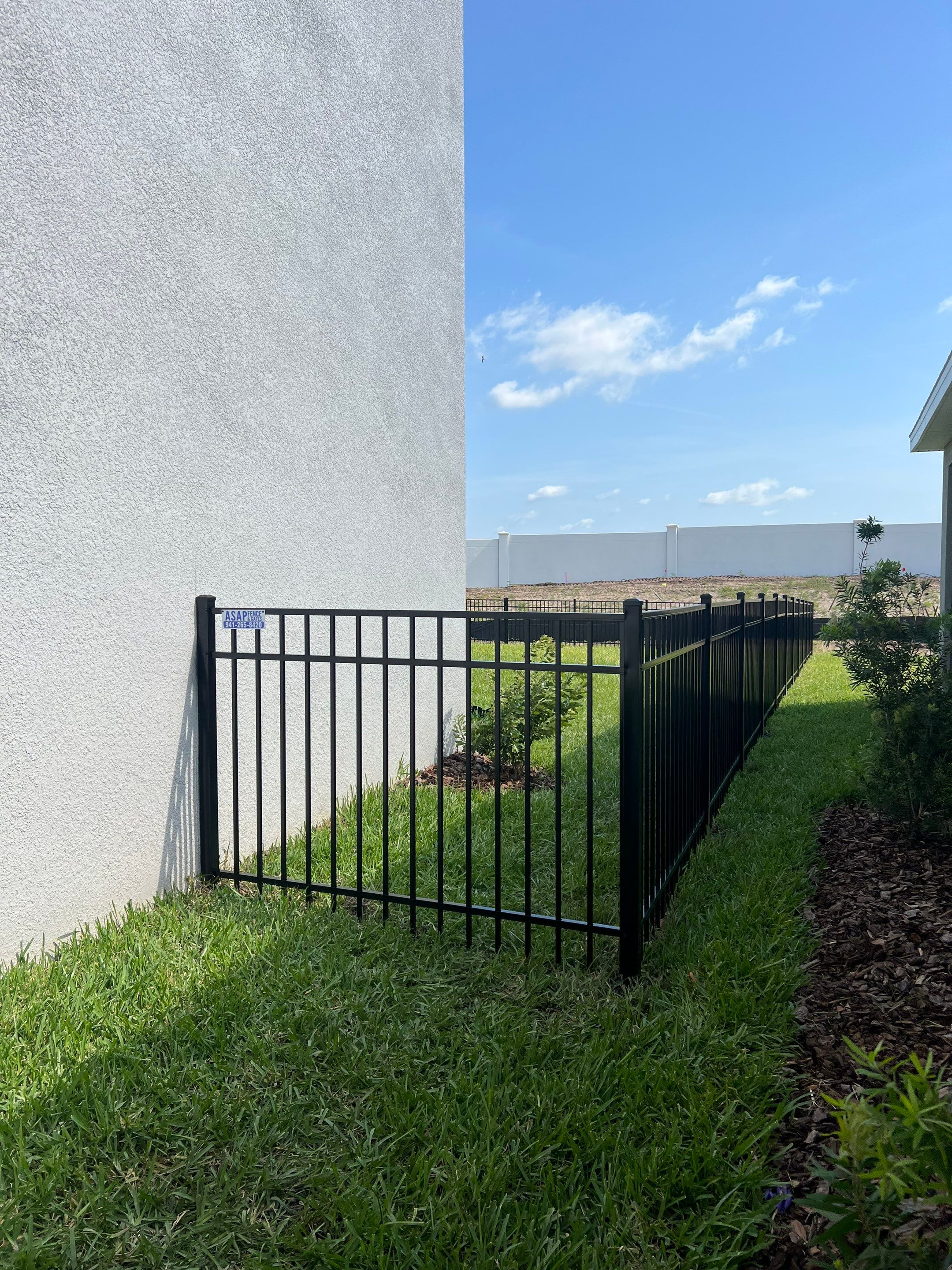Aluminum Fence Installation using Black 3 Rail Aluminum Fence by Asap fence and gates, LLC