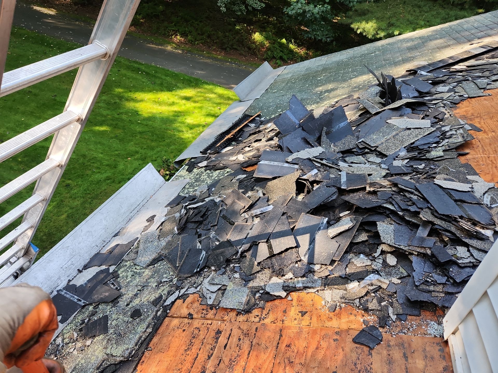 Residential Roofing Installation using Owens Corning TruDefinition Duration AR - Estate Gray by A Plus Exterior