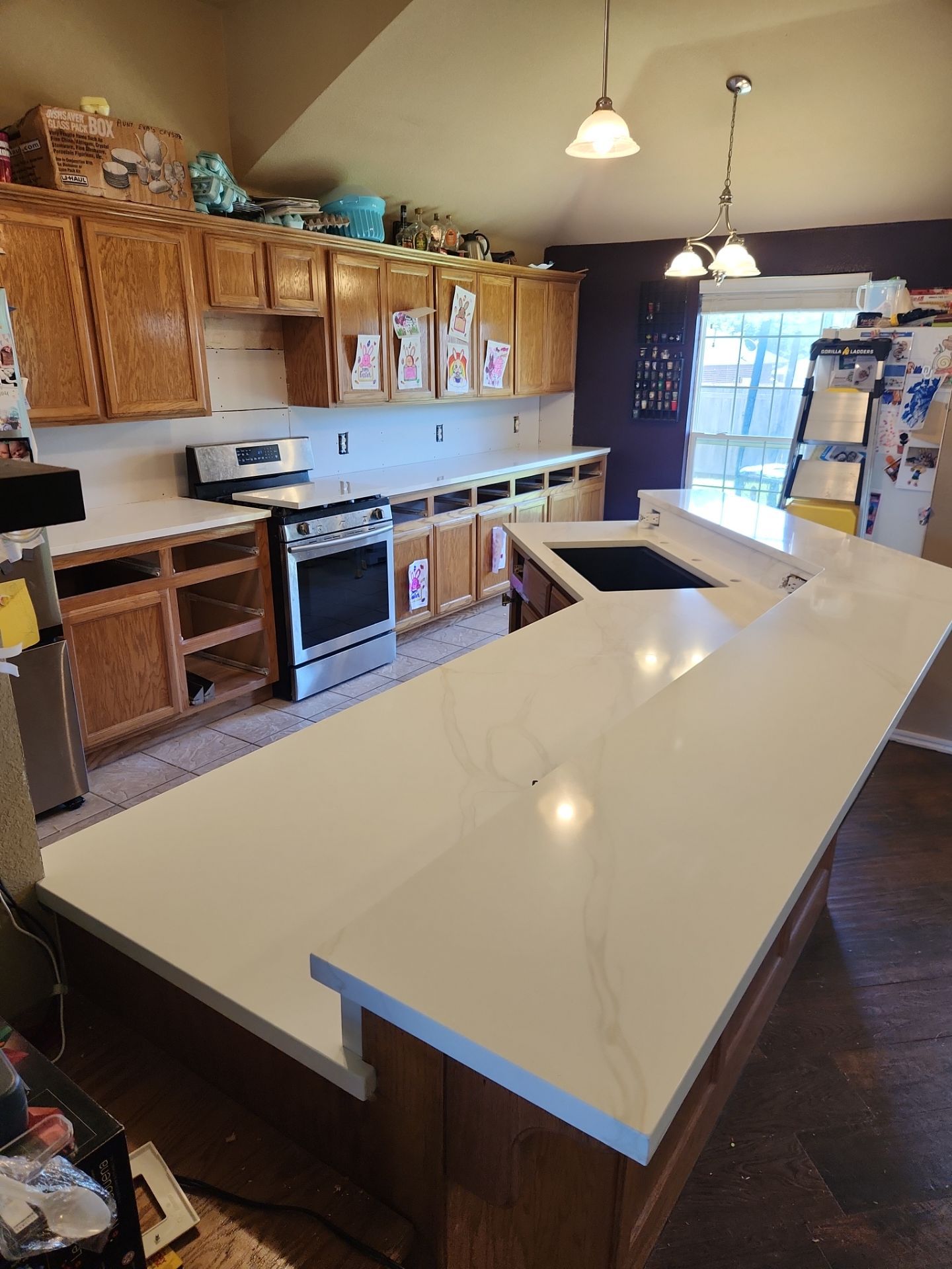 Kitchen Remodel - New Quartz Countertops - 3cm Rivessa by MSI by TNT Countertops