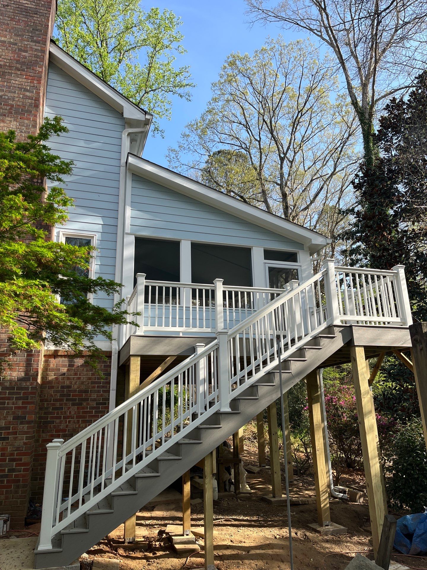 Trex Deck Build and Screen Porch Installation in Duluth, GA by Nelson Exteriors