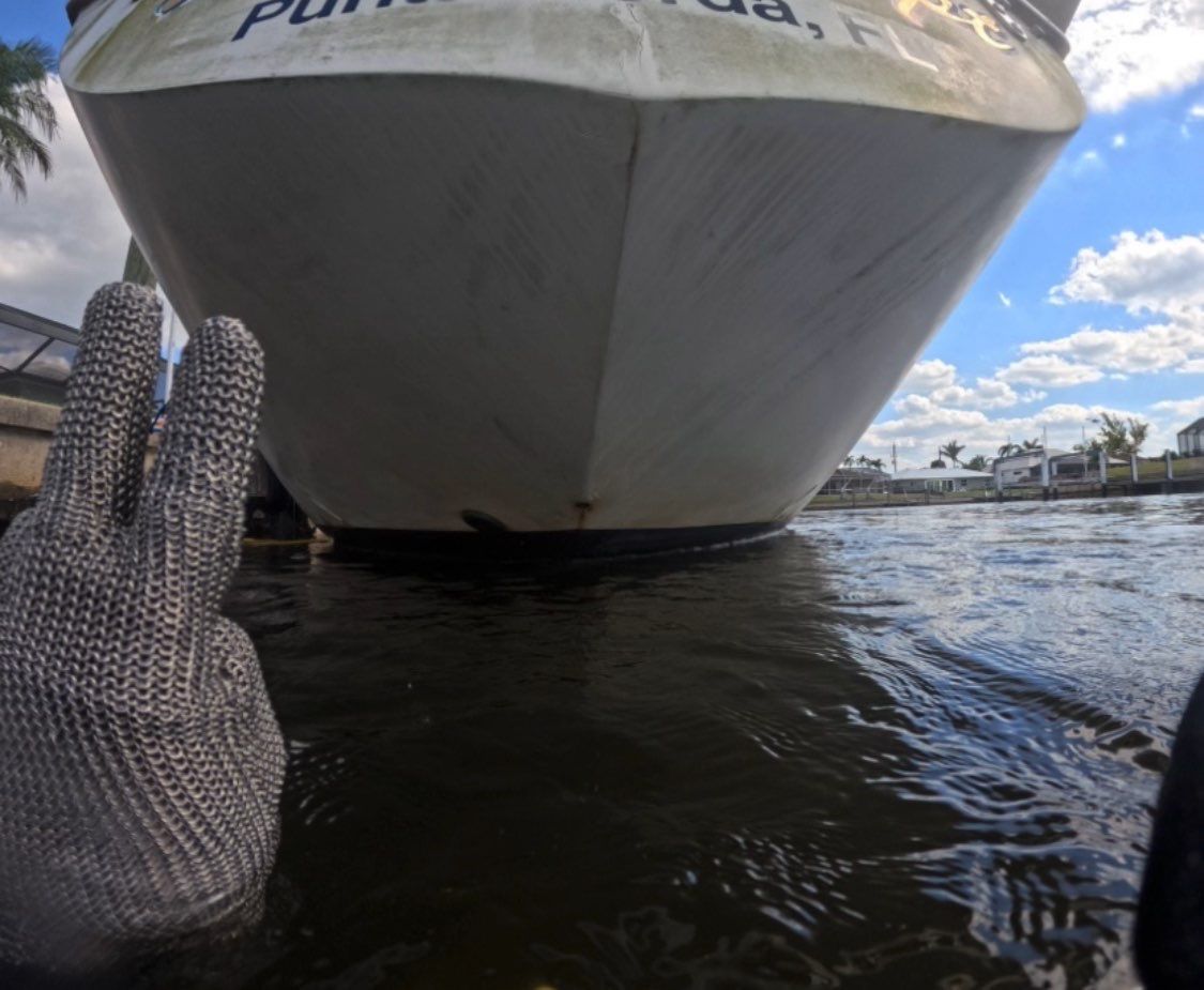 Project in Punta Gorda by Florida Hull Cleaning 