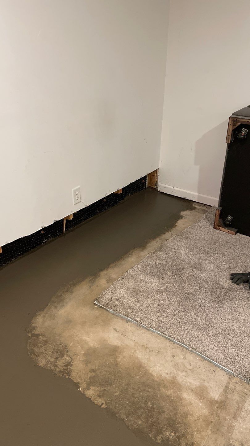 Drain tile & a sump pump for Ruth by Waterproofing Northeast