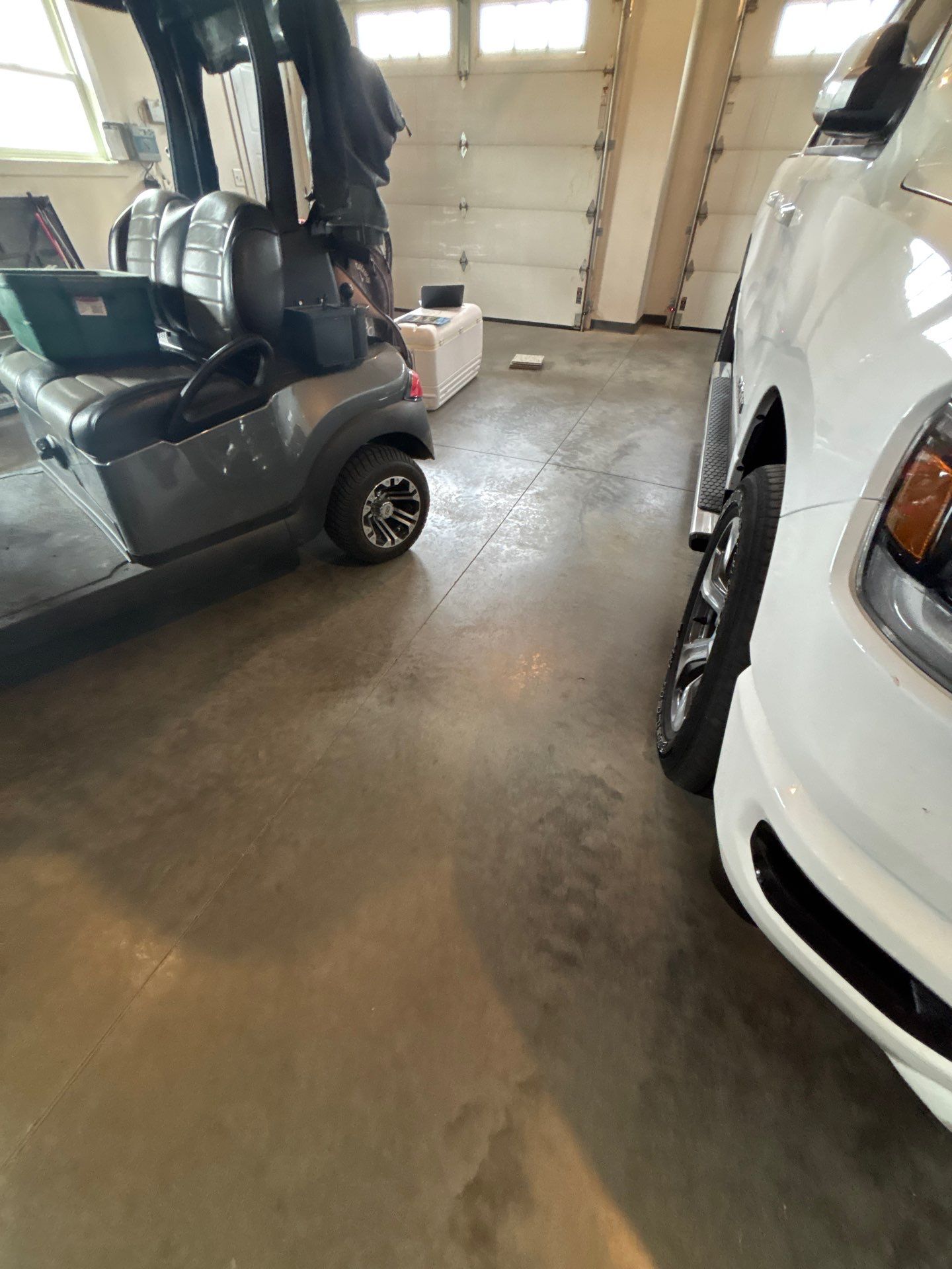 Multi-Car Garage Concrete Coating and Crack Repair in Dell Rapids by Select Painting, Coatings & Garage Cabinets