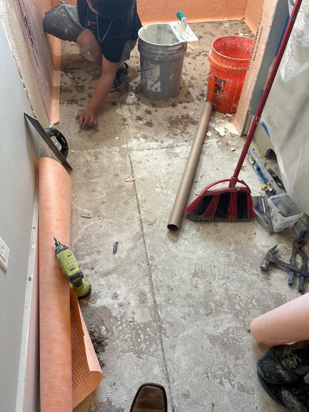 Shower upgrade by Footprints Floors of Nashville