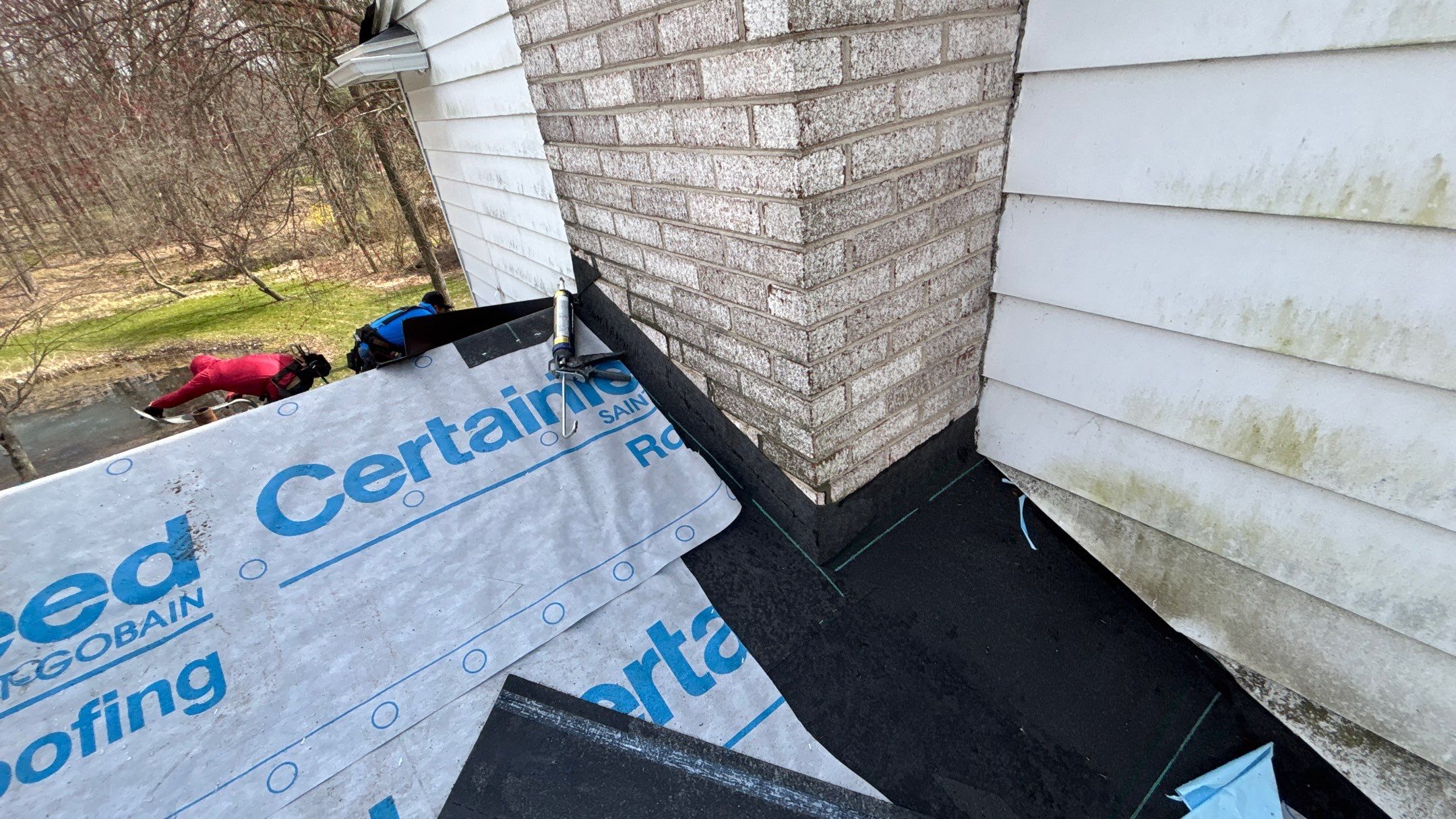 Roof Replacement using CertainTeed Landmark Moire Black by 180 Contractors