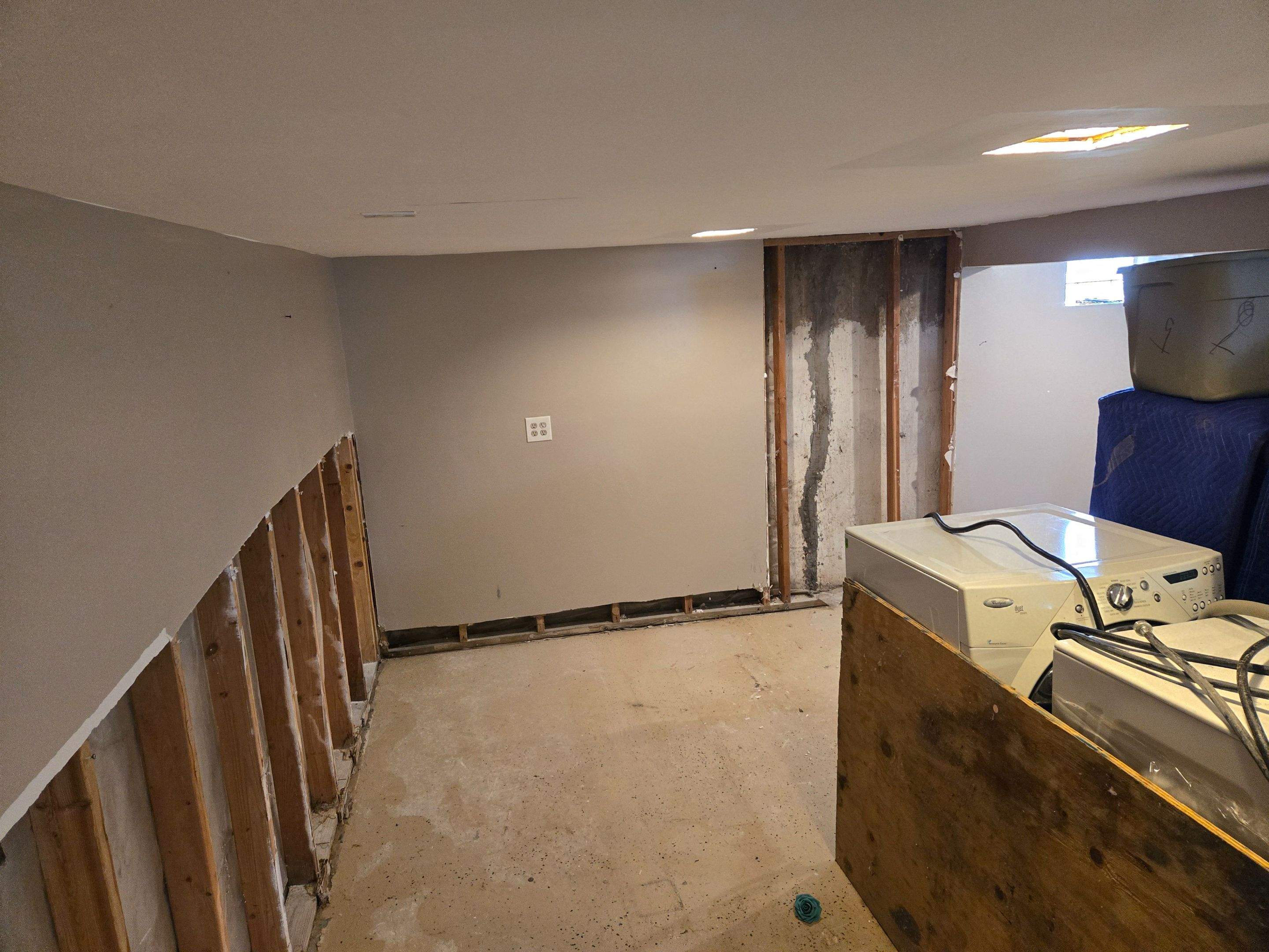 Interior Waterproofing using Drain Tile/White Cap by Allied Water Services