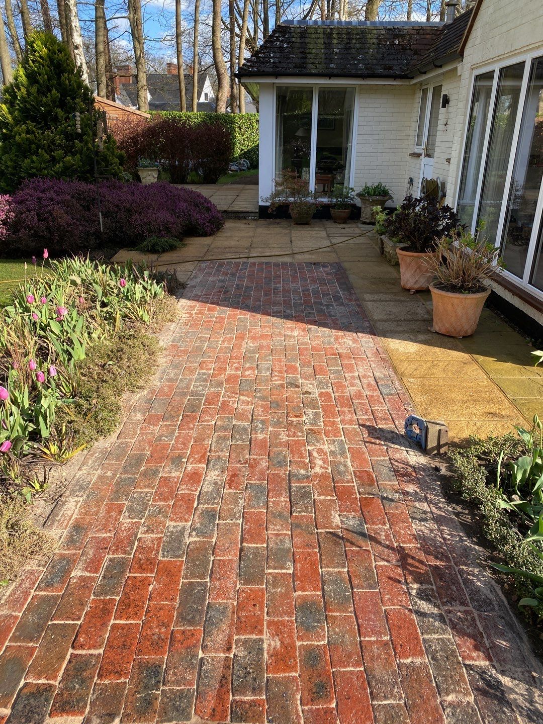 Patio Area Spring Clean using honda 21 ltr/min by Ges Exterior Cleaning ltd