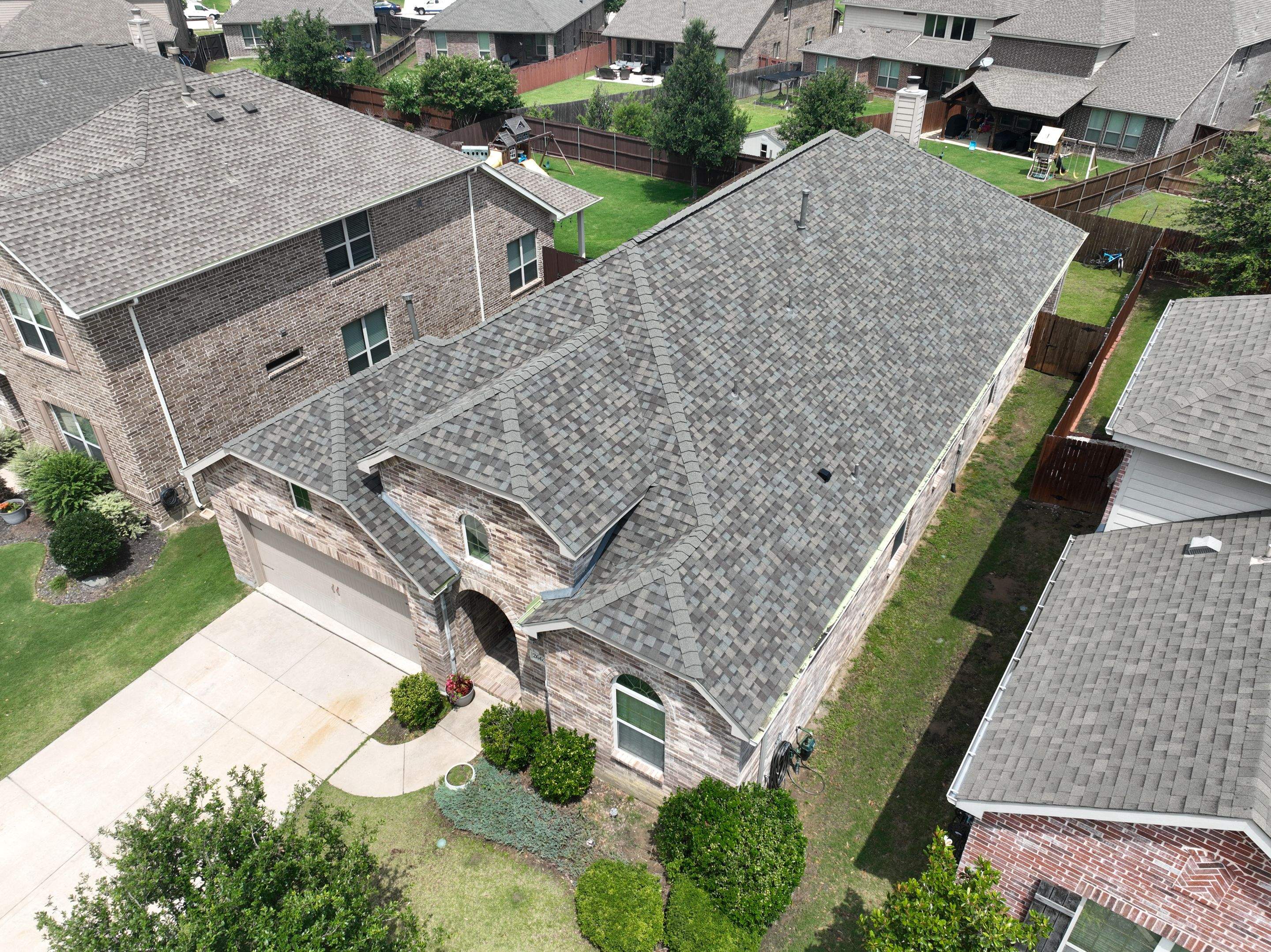 Residential Roofing Installation using CertainTeed Landmark MaxDef Weathered Wood by OneSource Roofing and Restoration