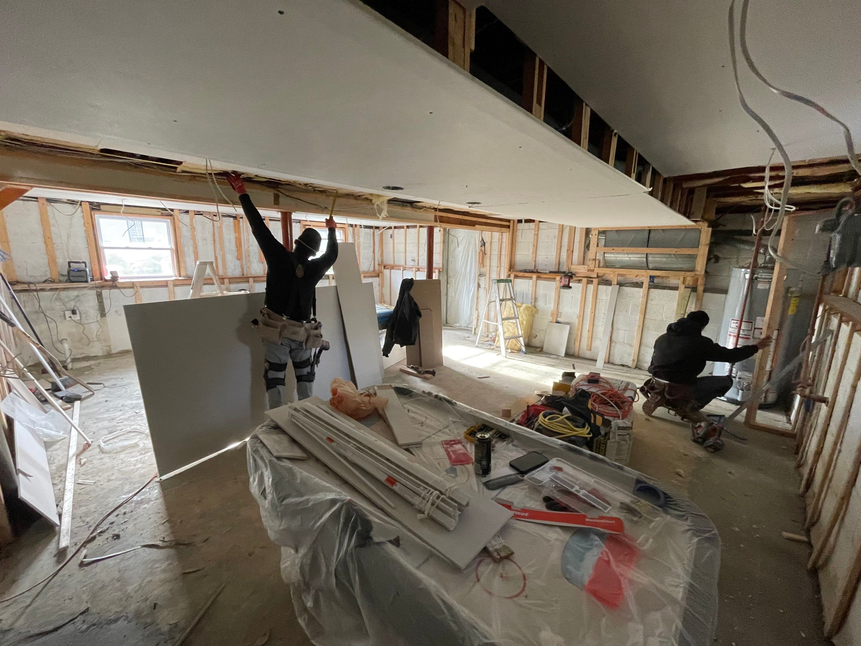 Basement Remodel using Wood by Home Concepts Construction